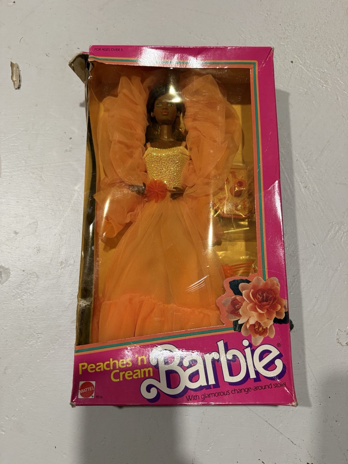New Original Vintage 1984 Peaches N’ Cream Barbie Doll #7926 Made In Taiwan