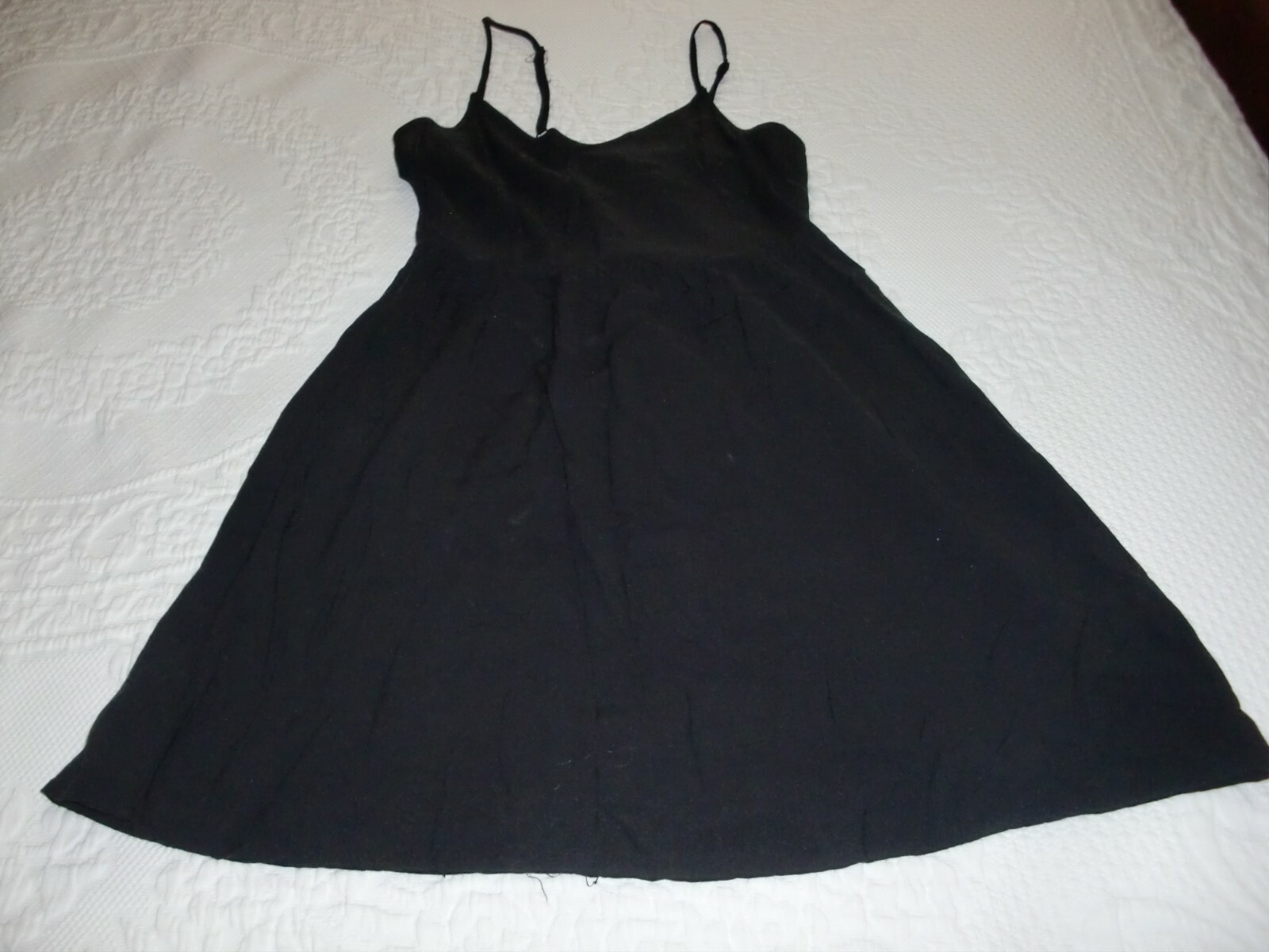 NWOT~Women\'s~DIVIDED by H&M~BLACK~STRAPPY~FIT & FLARE~VISCOSE~MINI Dress Size 0