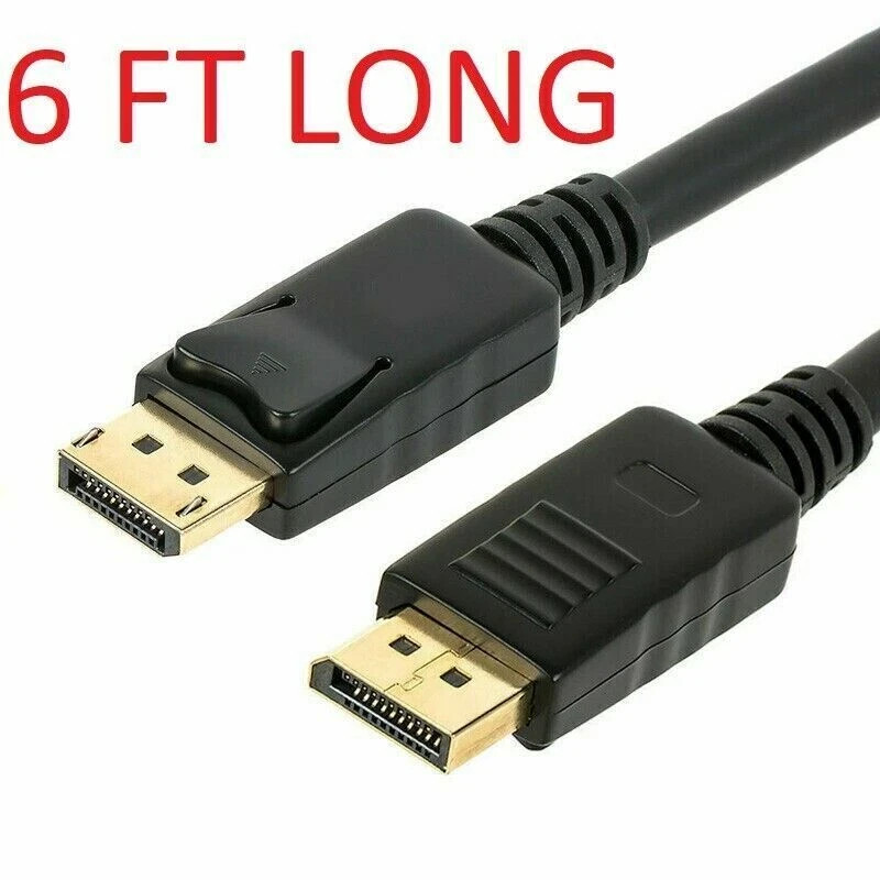 LOT Display port to Display Port DP Male to Male Cord 4K HD w Latches 6/10/15FT LOT Display port to Display Port DP Male to Male Cord 4K HD w Latches 6/10/15FT