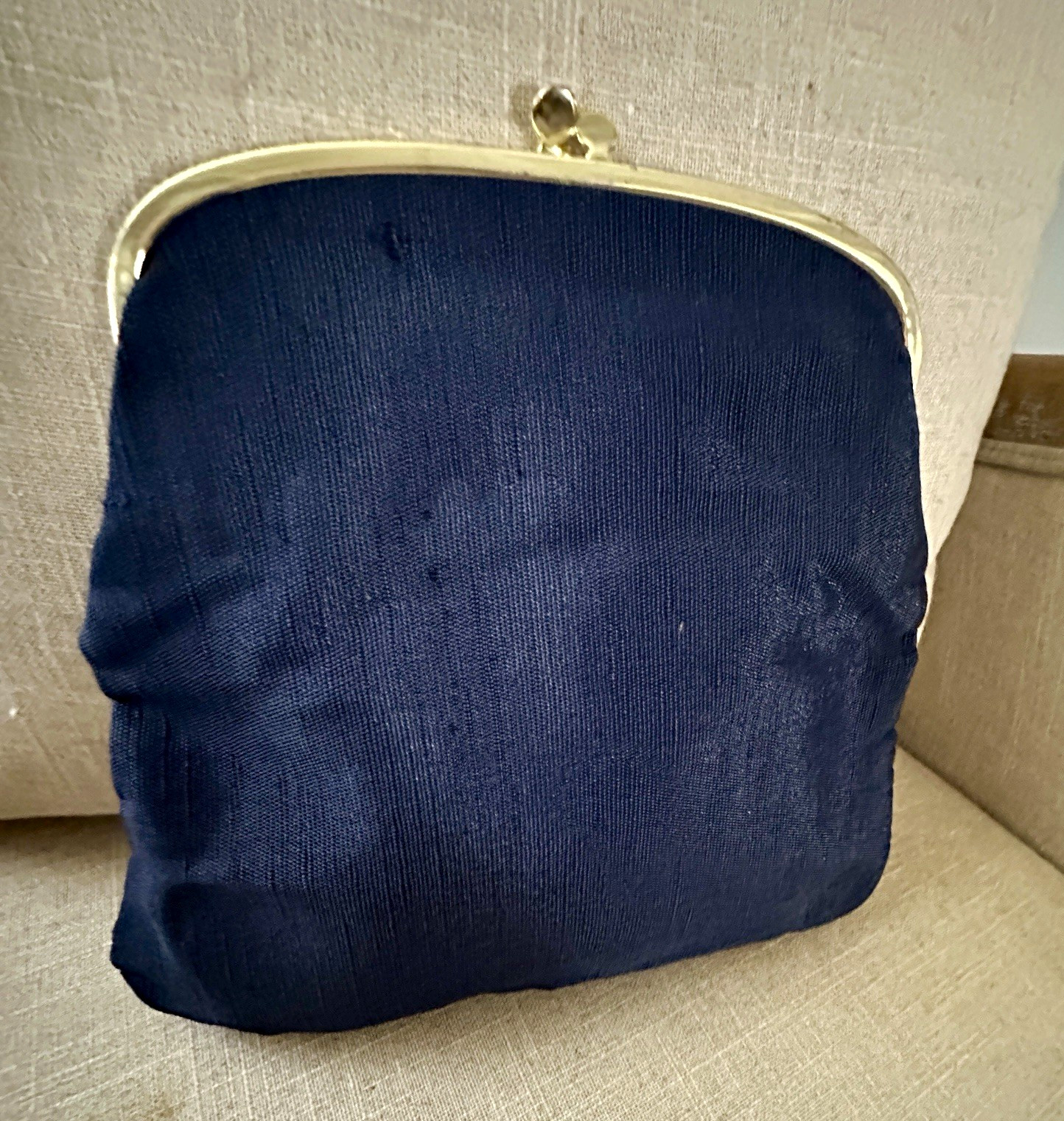 Vintage Ingber Textured Evening Clutch Navy Blue Vintage Ingber Textured Evening Clutch Navy Blue