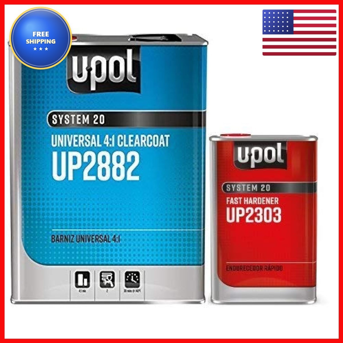U-POL 2882 Fast KIT Clearcoat Universal Clear 4:1 U-POL 2882 Fast KIT Clearcoat Universal Clear 4:1