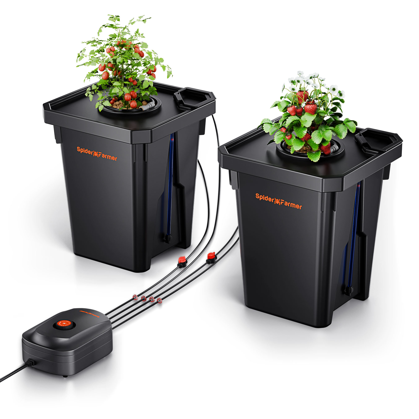 Spider Farmer DWC Hydroponic System 7 Gallon Deep Water Culture with 2/4 Buckets