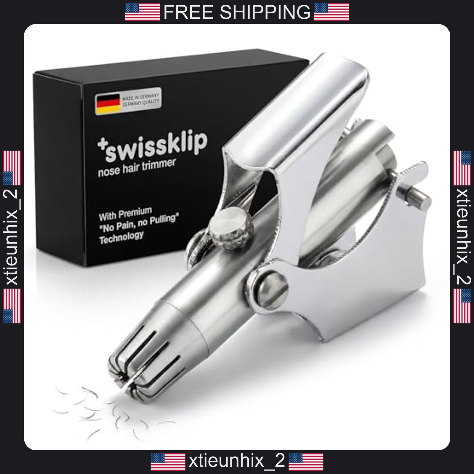Nose Hair Trimmer Stainless Steel Blades for Men & Women No Battery