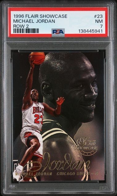 1996-97 Flair Showcase - Michael Jordan #23 Row 2 PSA 7