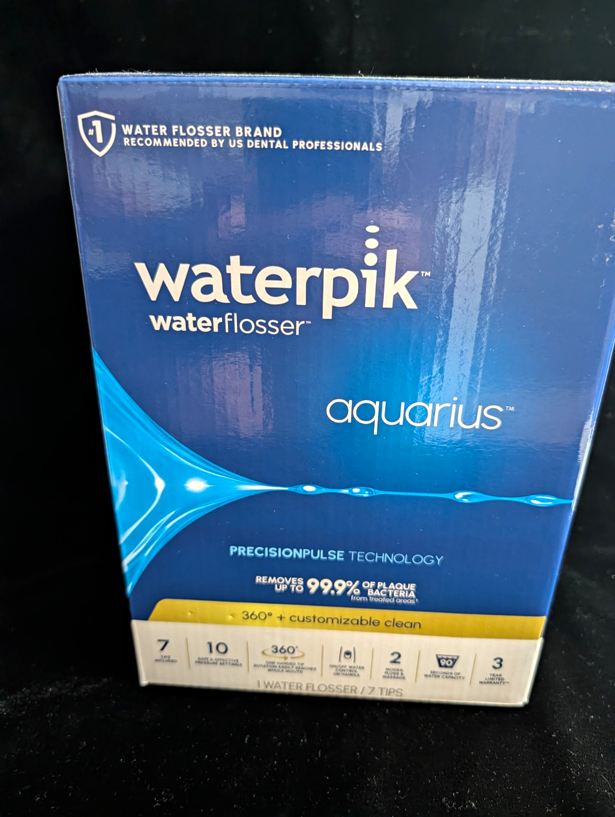 Waterpik Aquarius Water Flosser, Blue, 10 Pressure Settings, 360° Tip Rotation Waterpik Aquarius Water Flosser, Blue, 10 Pressure Settings, 360° Tip Rotation