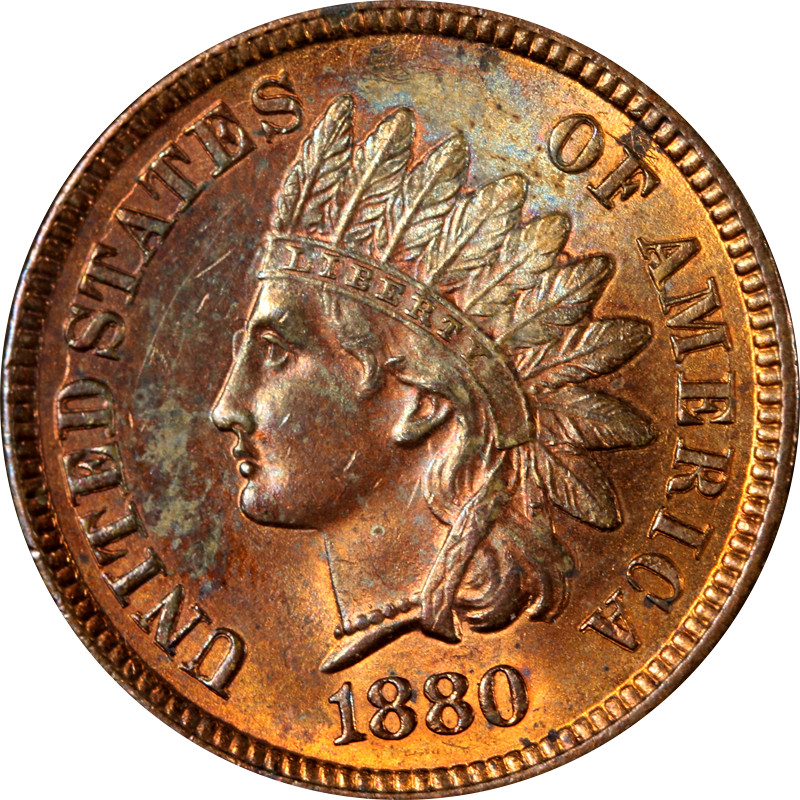1880 Indian Cent - Hidden Scratches