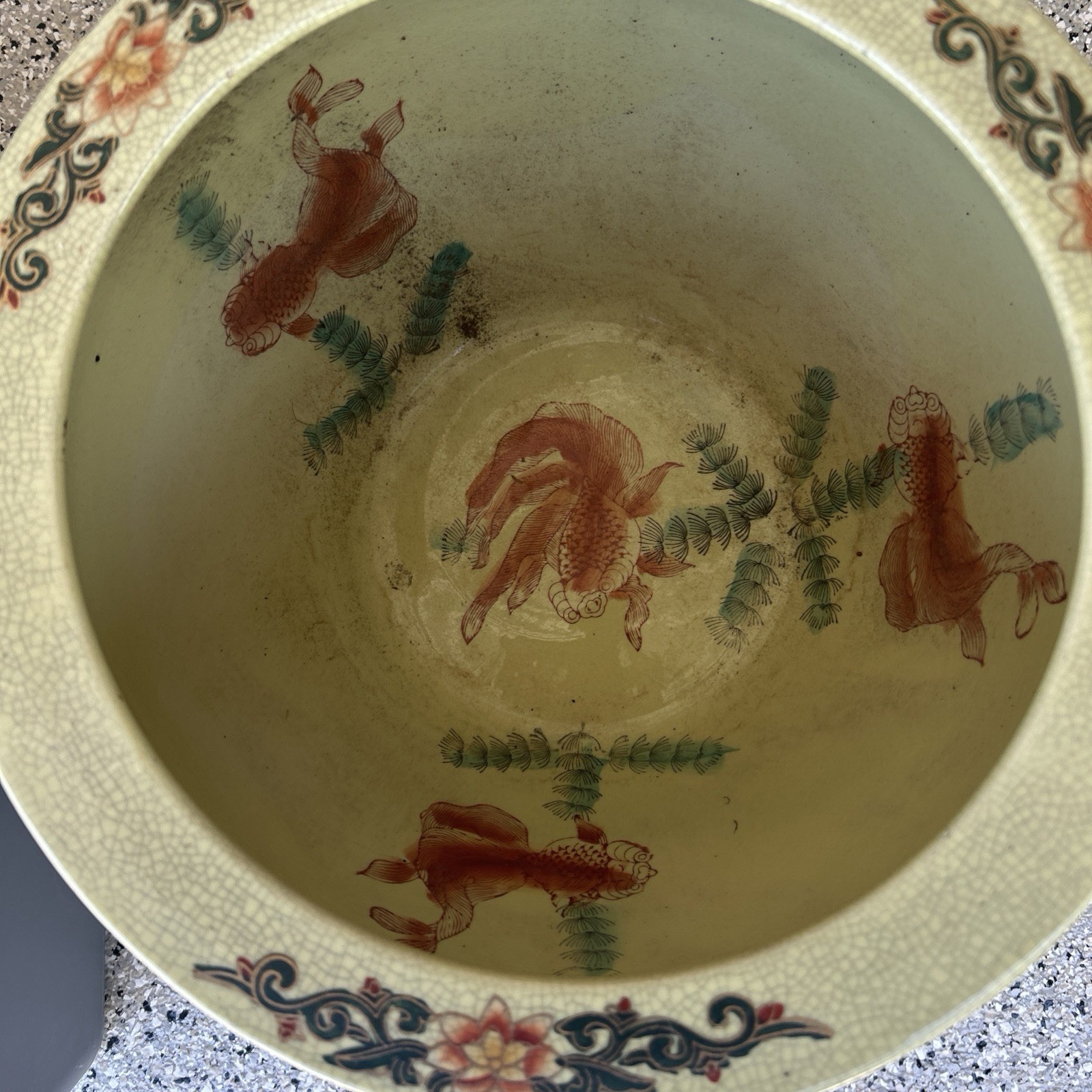 Vintage Oriental Koi Planter/Bowl (2) With Stands Vintage Oriental Koi Planter/Bowl (2) With Stands