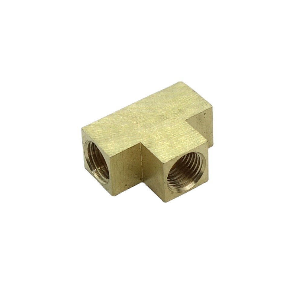 Metric Tee M10X1 M10X1.0 Female Fitting Brass Brake Oil Fuel Gauge Adapter