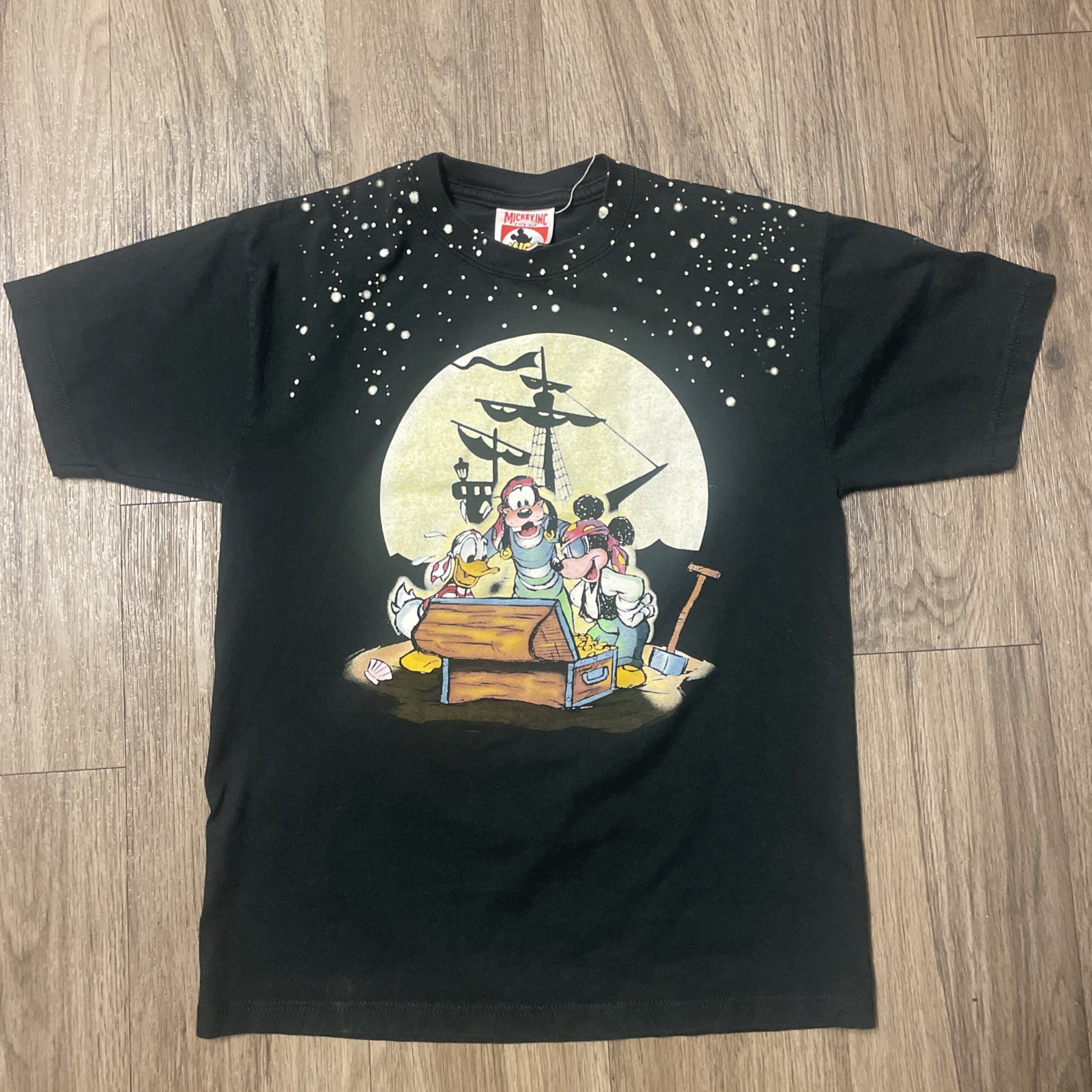 Vintage Disney Mickey Donald Duck and Goofy Pirate Rare  sz XS-S glow in dark