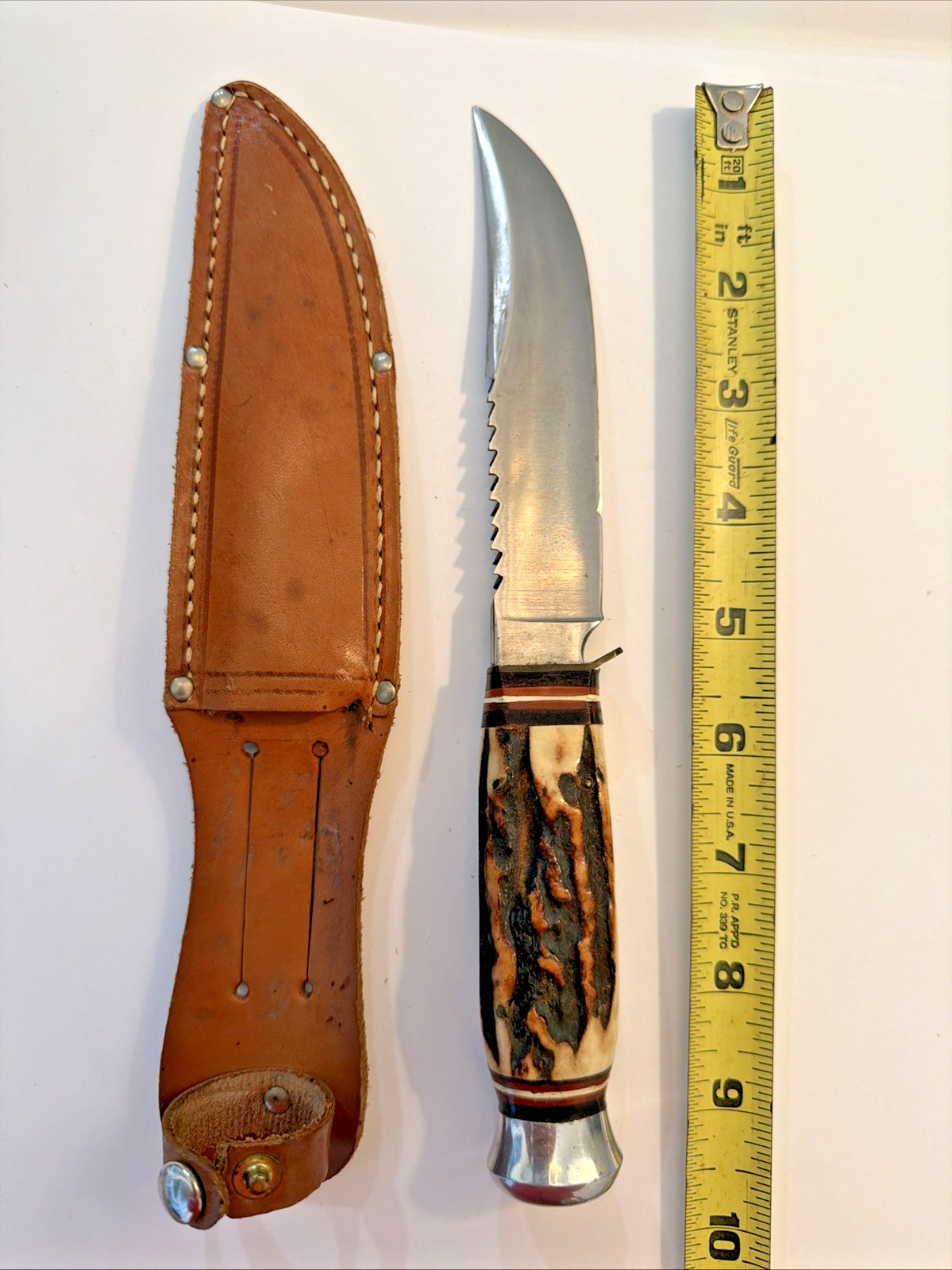 Vintage Premier Solingen Knife with Sheath Made In Germany Stag Handle Vintage Premier Solingen Knife with Sheath Made In Germany Stag Handle