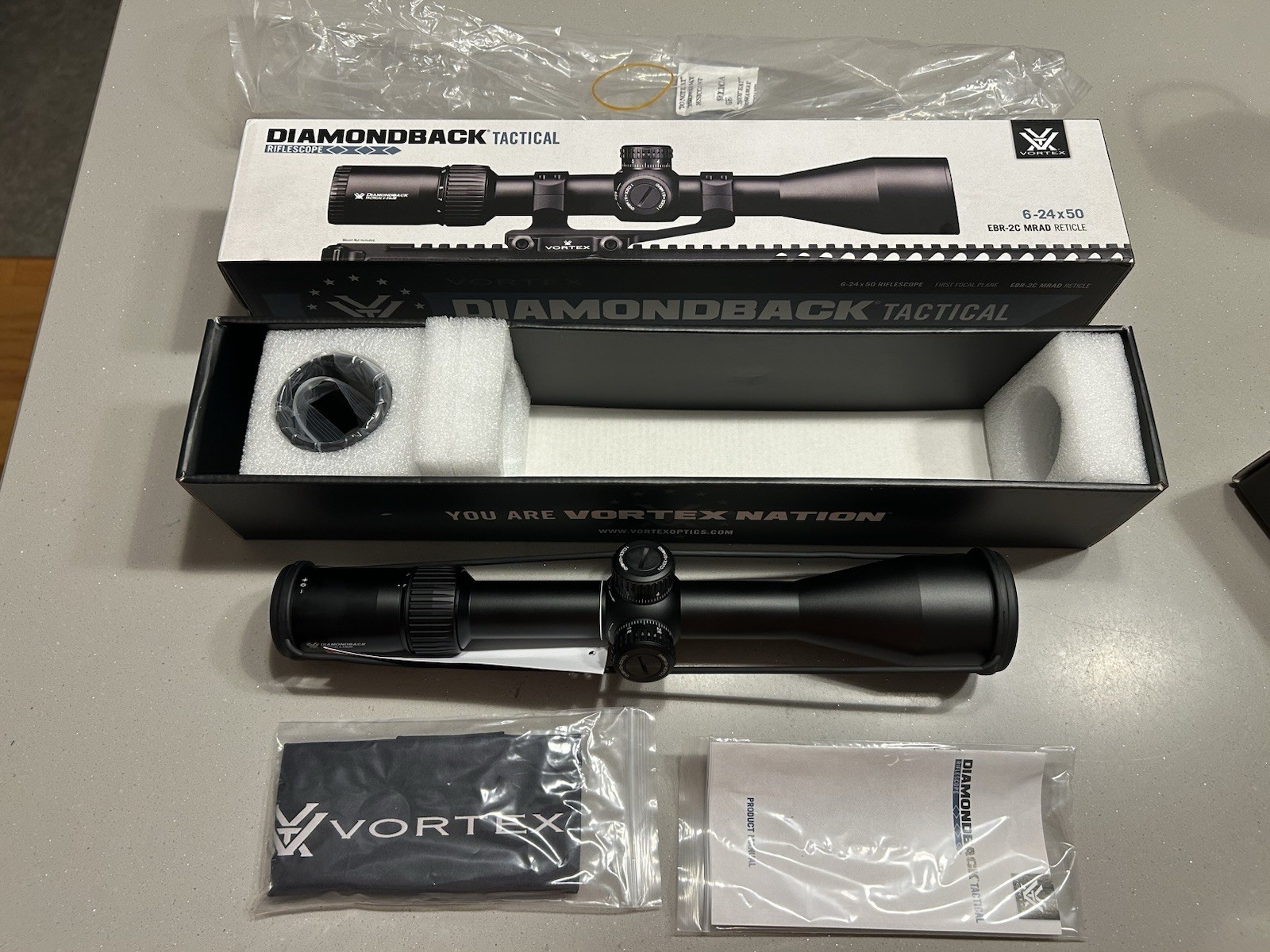 Vortex Optics Diamondback Tactical FFP Riflescope 6-24x50, EBR-2C MRAD DBK-10029 Vortex Optics Diamondback Tactical FFP Riflescope 6-24x50, EBR-2C MRAD DBK-10029