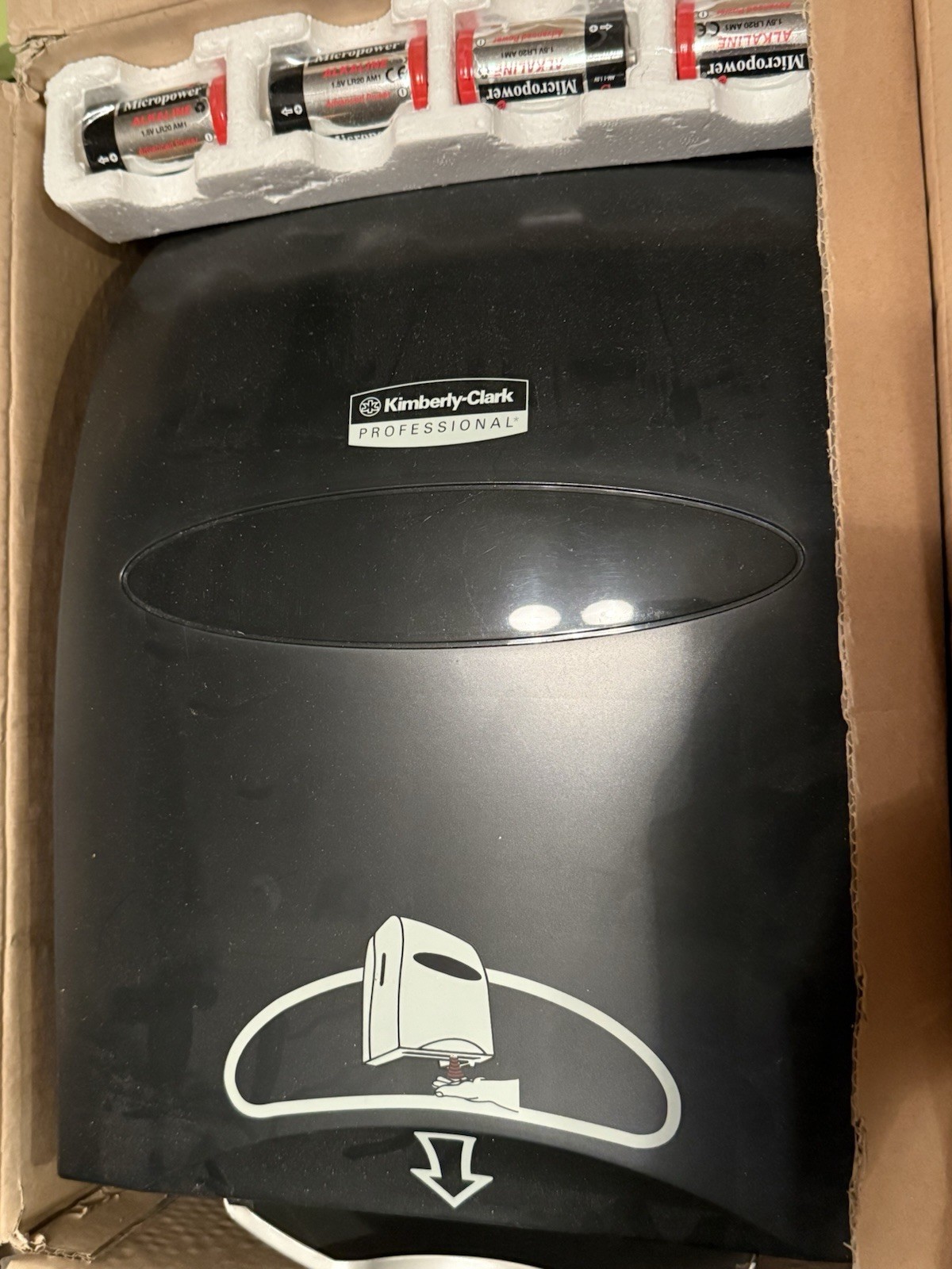 Kimberly-Clark Professional Electronic Roll Towel Dispenser Black - NEW-Open Box