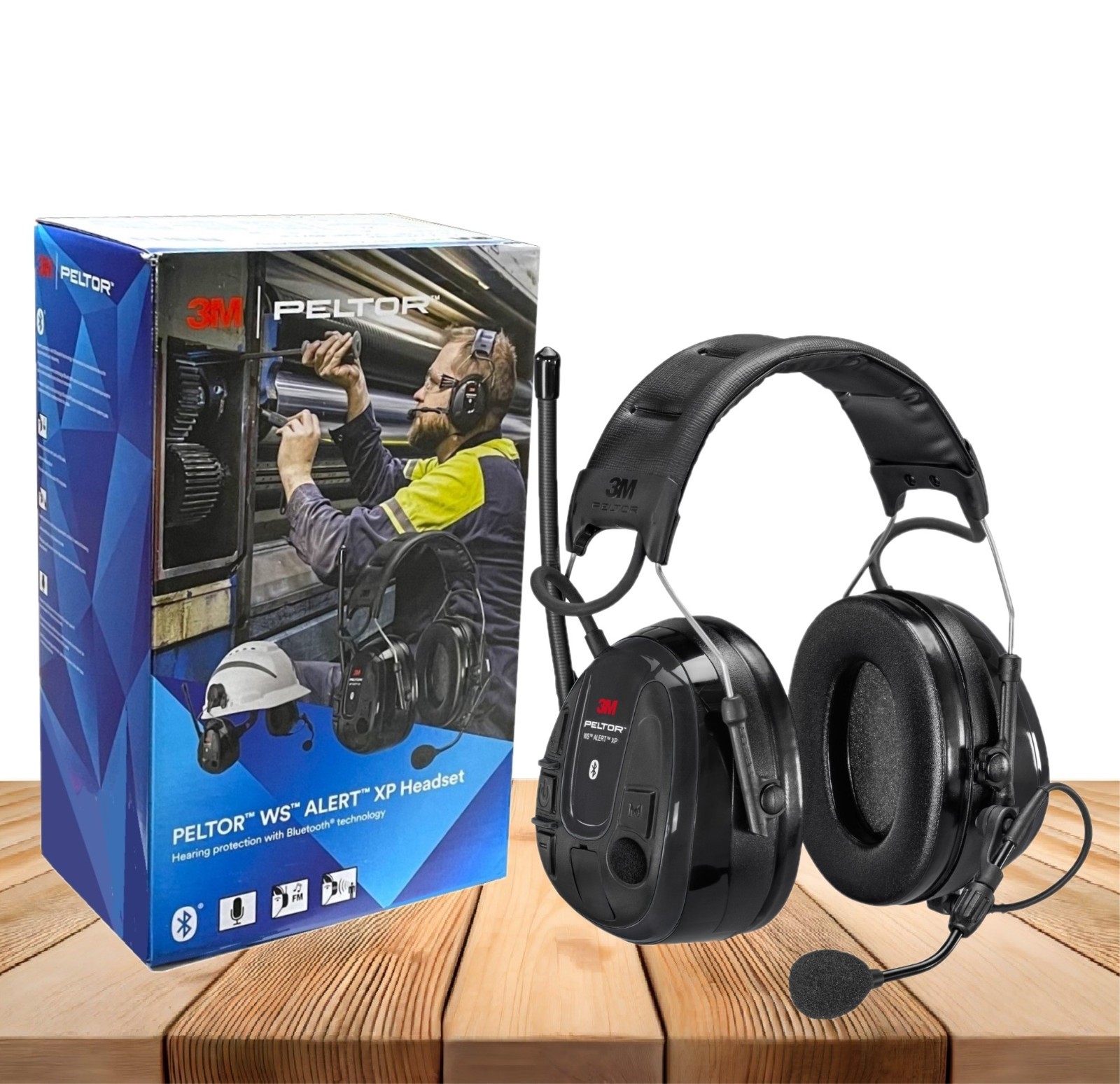 3M PELTOR WS ALERT XP Wireless Bluetooth Hearing Protection Headset w/ Boom Mic