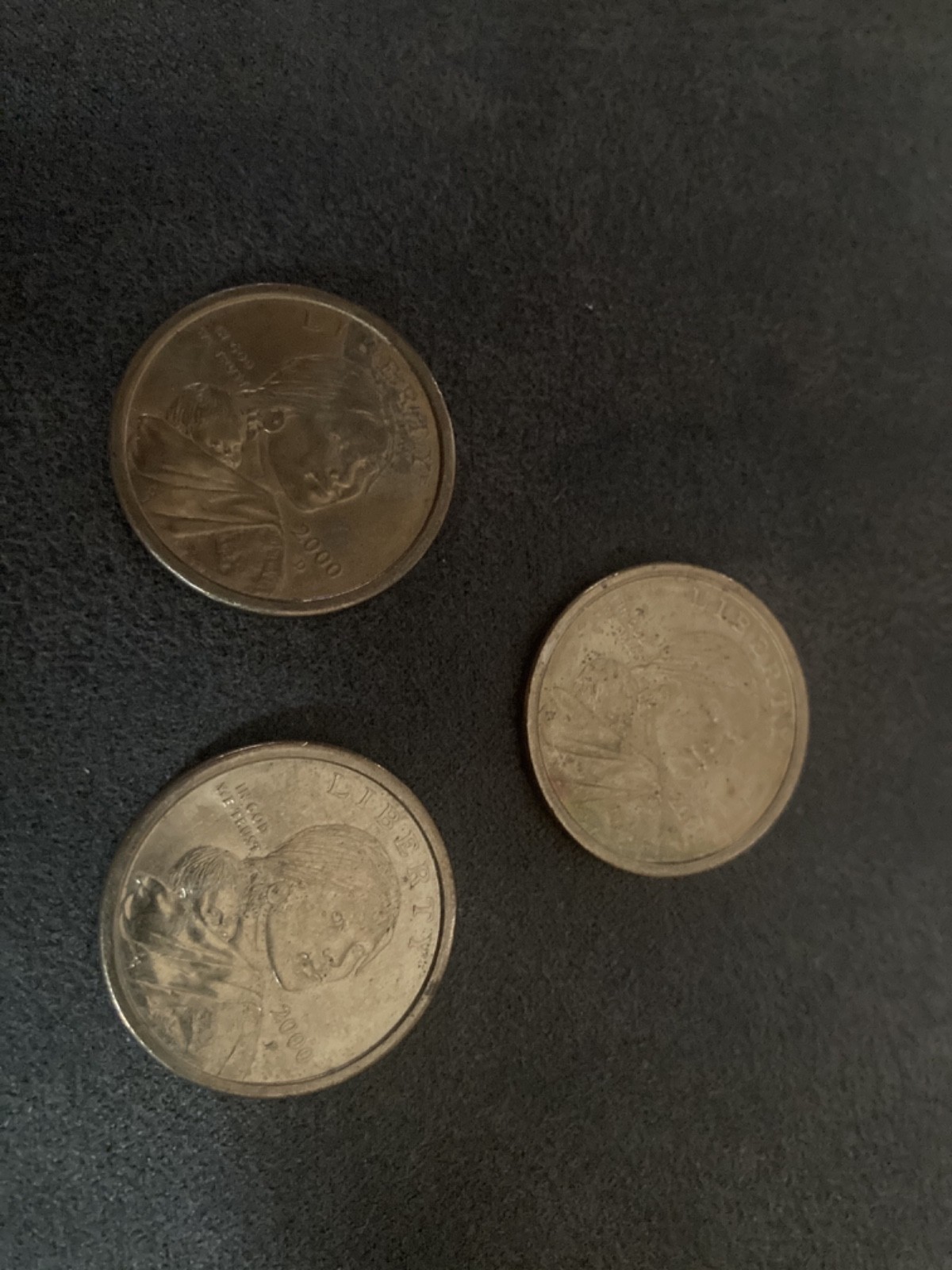(Set of 3)2000-P Sacagawea Golden Dollar - Philadelphia Mint - First Year Issue