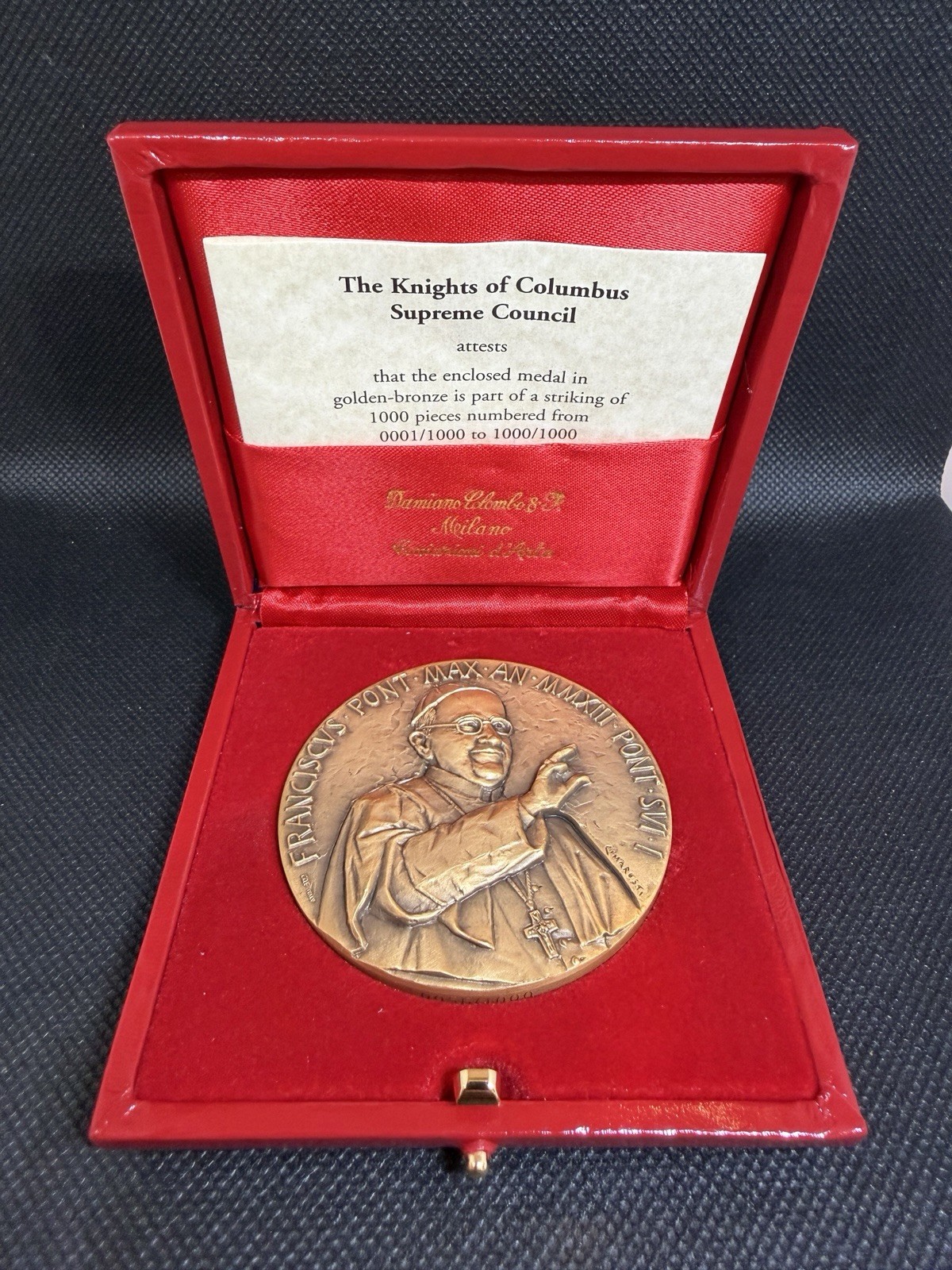 Knights of Columbus 131st Supreme Convention Golden-Bronze Medal Set 2013