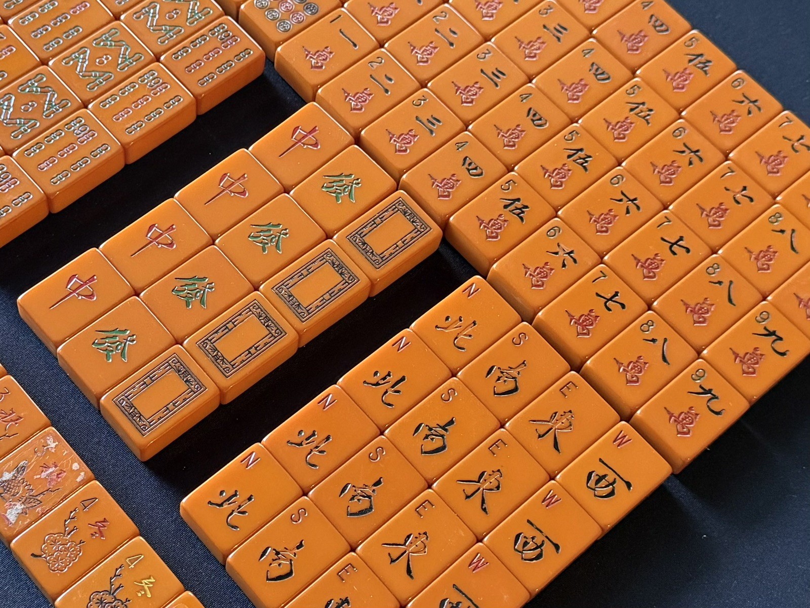 Vintage Mahjong Bakelite Tiles 154 Pieces Butterscotch Vintage Mahjong Bakelite Tiles 154 Pieces Butterscotch