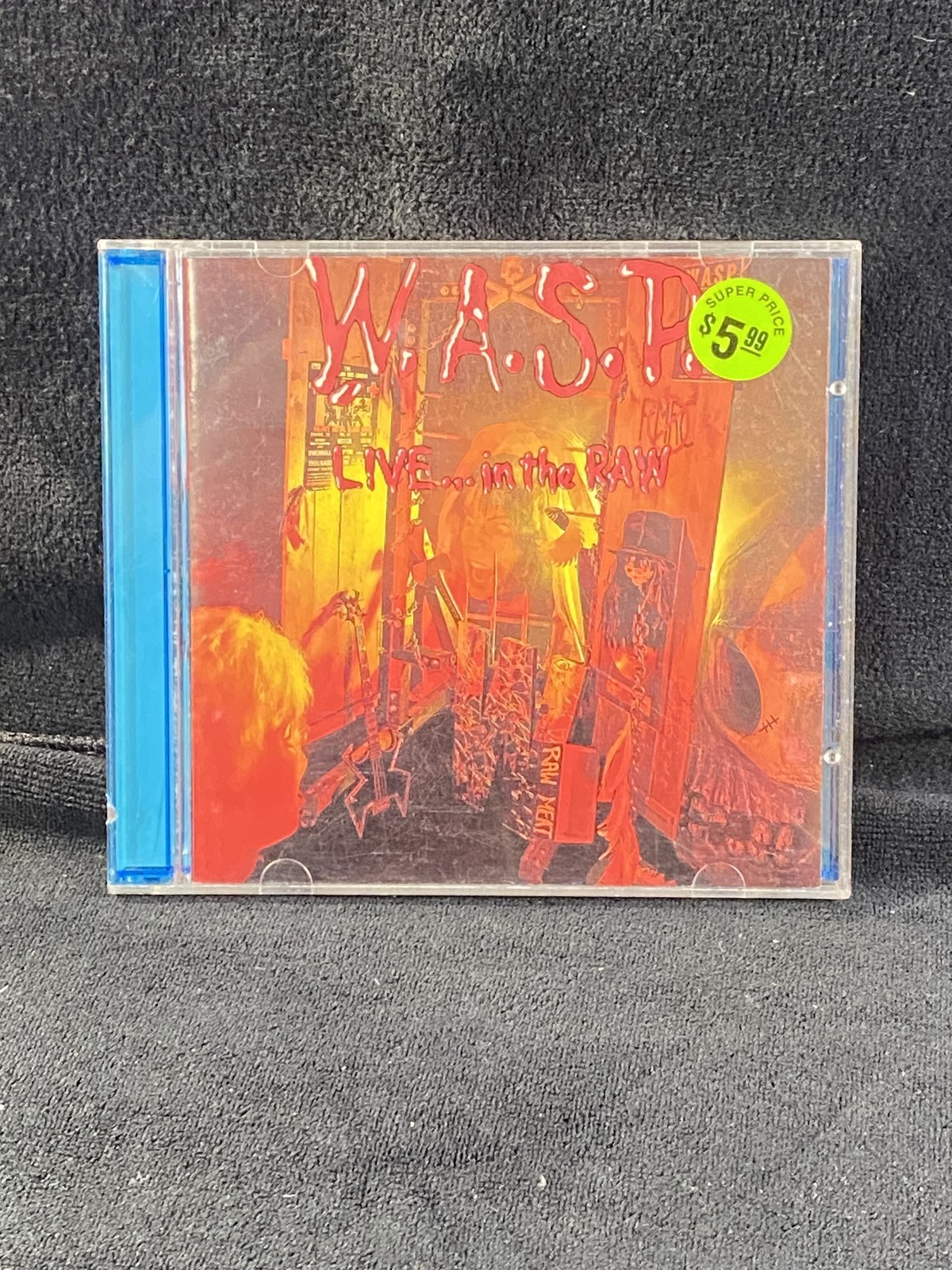 W.A.S.P. Live in the Raw CD Signed Autographs 1989 Guest Pass Heavy Metal