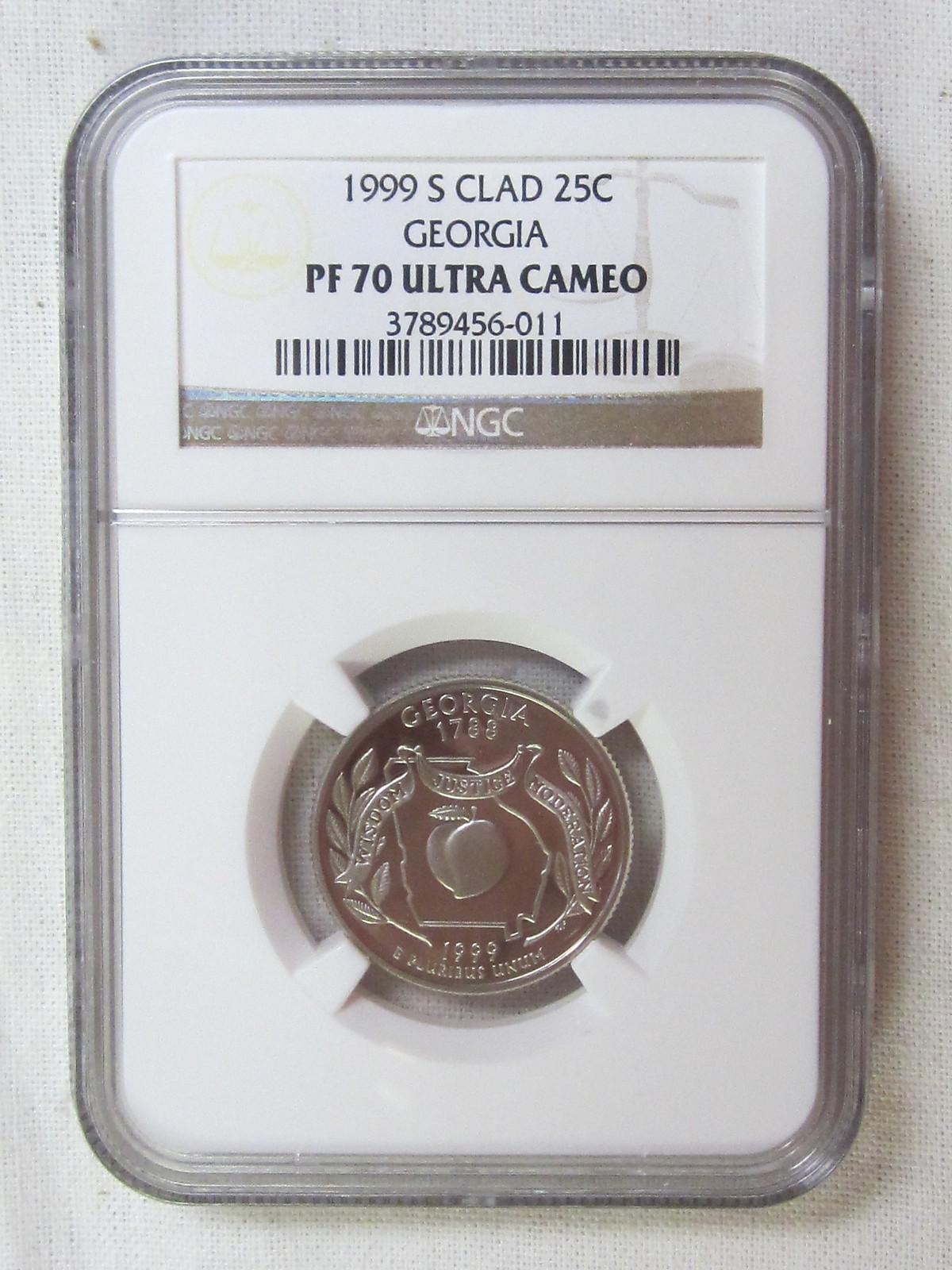 1999 S Clad Proof Georgia State Quarter - NGC PF 70 Ultra Cameo (Pl)