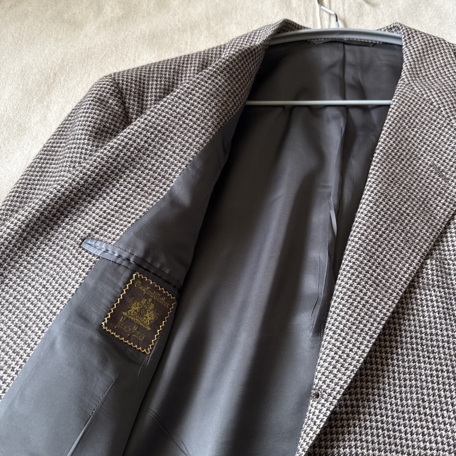 Oxford Clothes Neiman Marcus Pure Alpaca Houndstooth Blazer Renaissance 44R Oxford Clothes Neiman Marcus Pure Alpaca Houndstooth Blazer Renaissance 44R