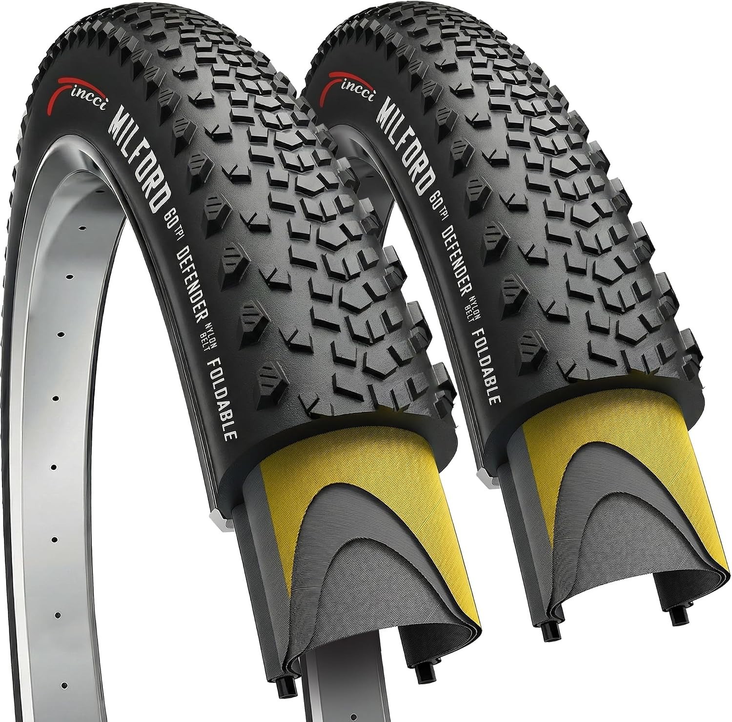 Fincci Pair 700x40c Bike Tire - 700c Gravel Tires with Kevlar & Nylon 1mm Punctu Fincci Pair 700x40c Bike Tire - 700c Gravel Tires with Kevlar & Nylon 1mm Punctu