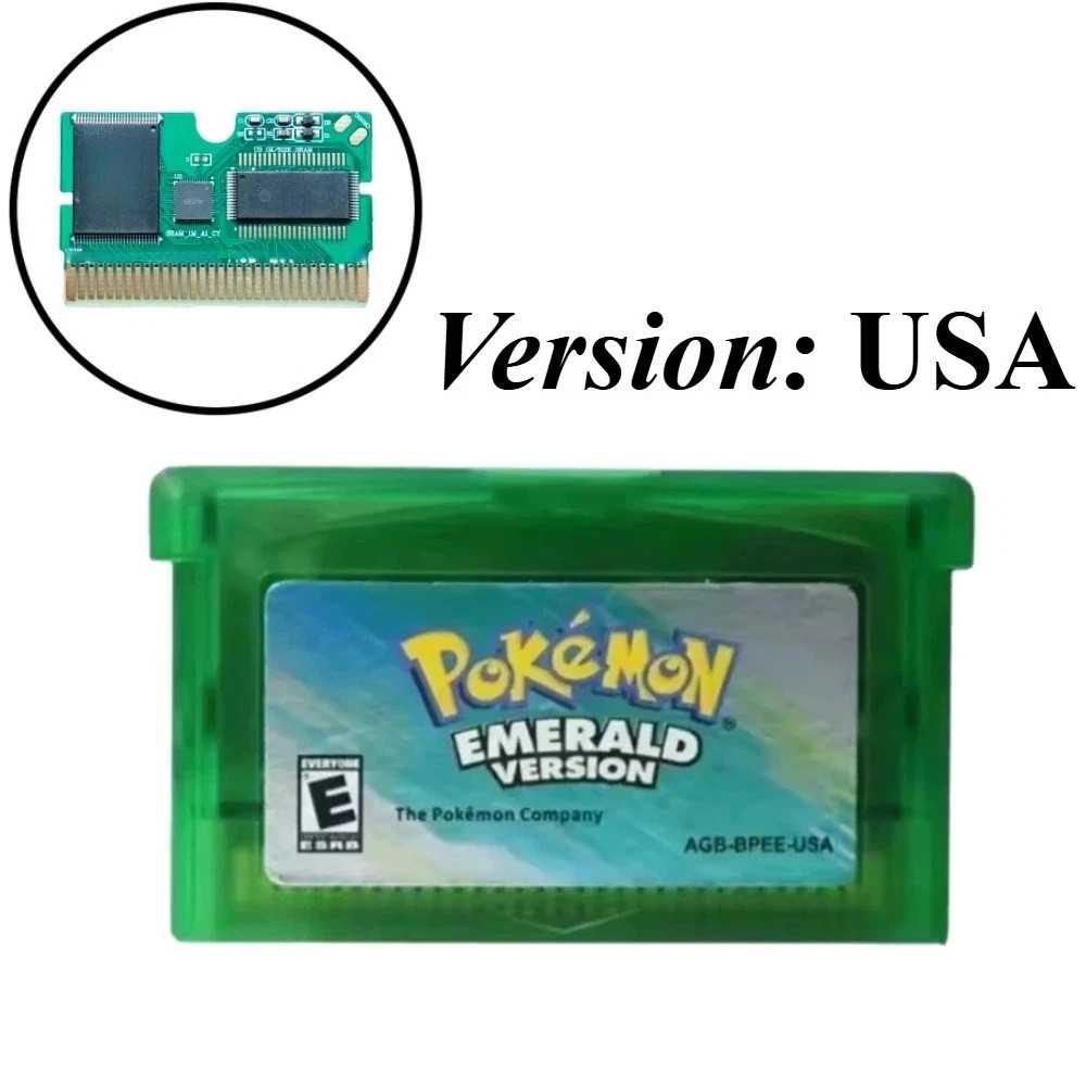 For Gameboy Advance GBA : Emerald, Sapphire, Ruby, LeafGreen, FireRed : Version