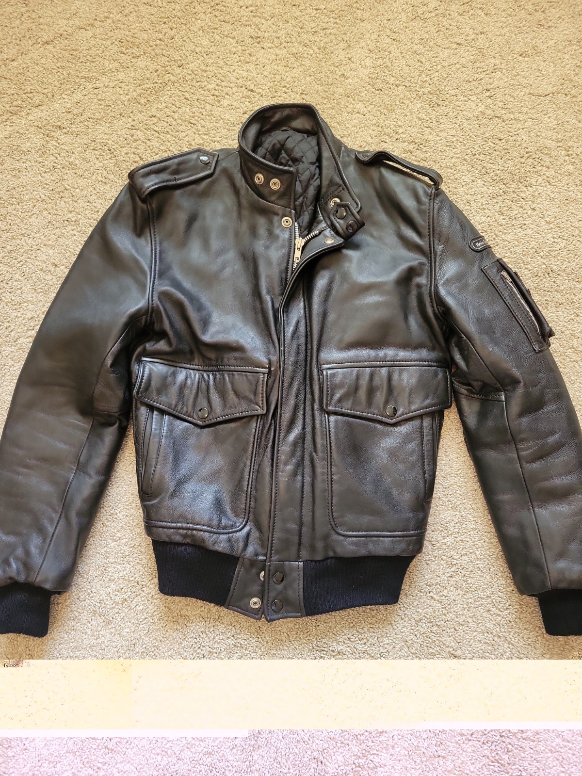 Vintage Heine Gericke Black Leather Motorcycle Jacket Insulated Men\'s Small 38 Vintage Heine Gericke Black Leather Motorcycle Jacket Insulated Men\'s Small 38