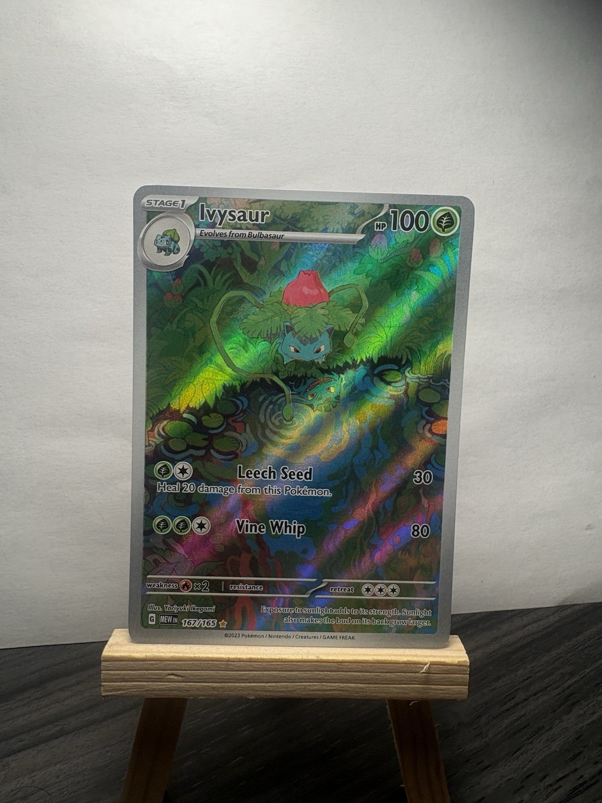 Pokemon TCG Ivysaur 167/165 Sv: Scarlet & Violet 151 IR Full Art Raw Ungraded