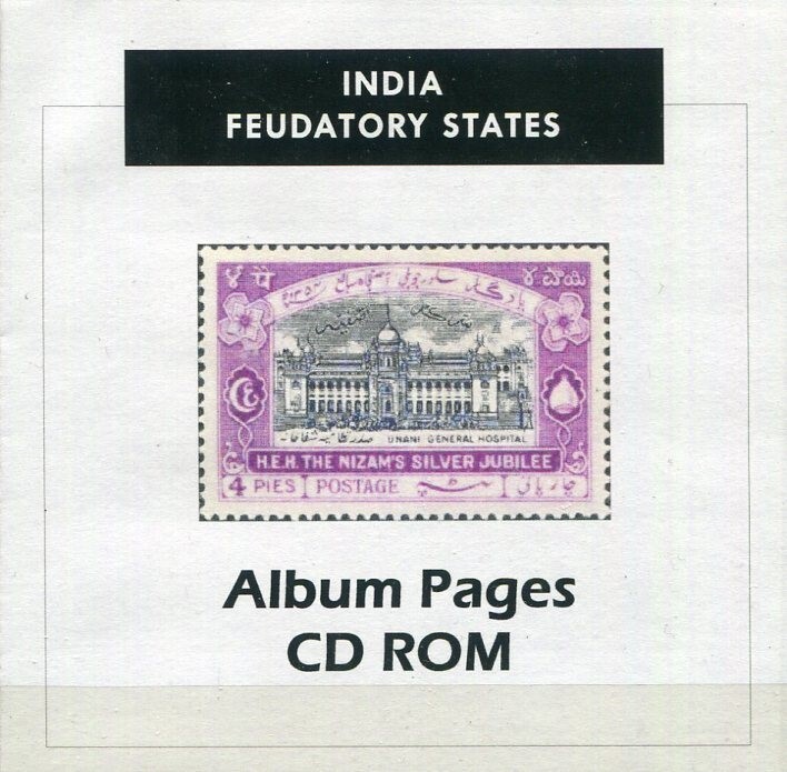 INDIA Feudatory States CD-Rom Stamp Album Color Illustrated Album Pages