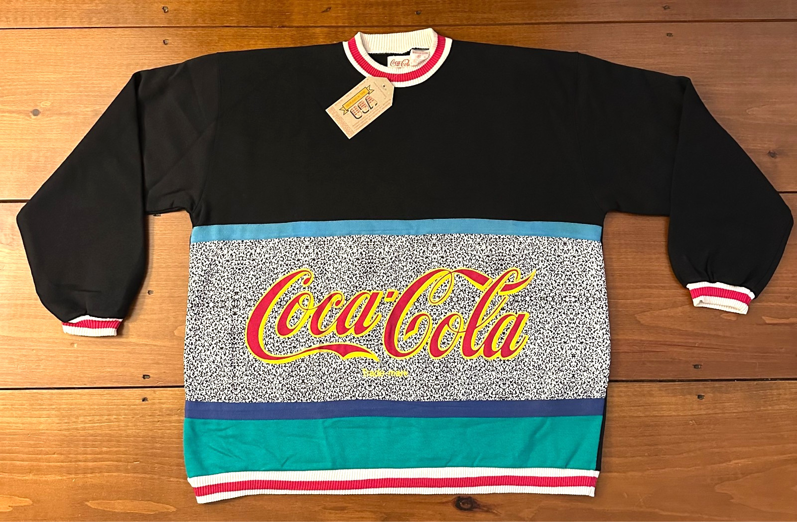 Rare VTG 1980s Coca Cola Crewneck Sweatshirt Deadstock Murjani NWT Size M 1986