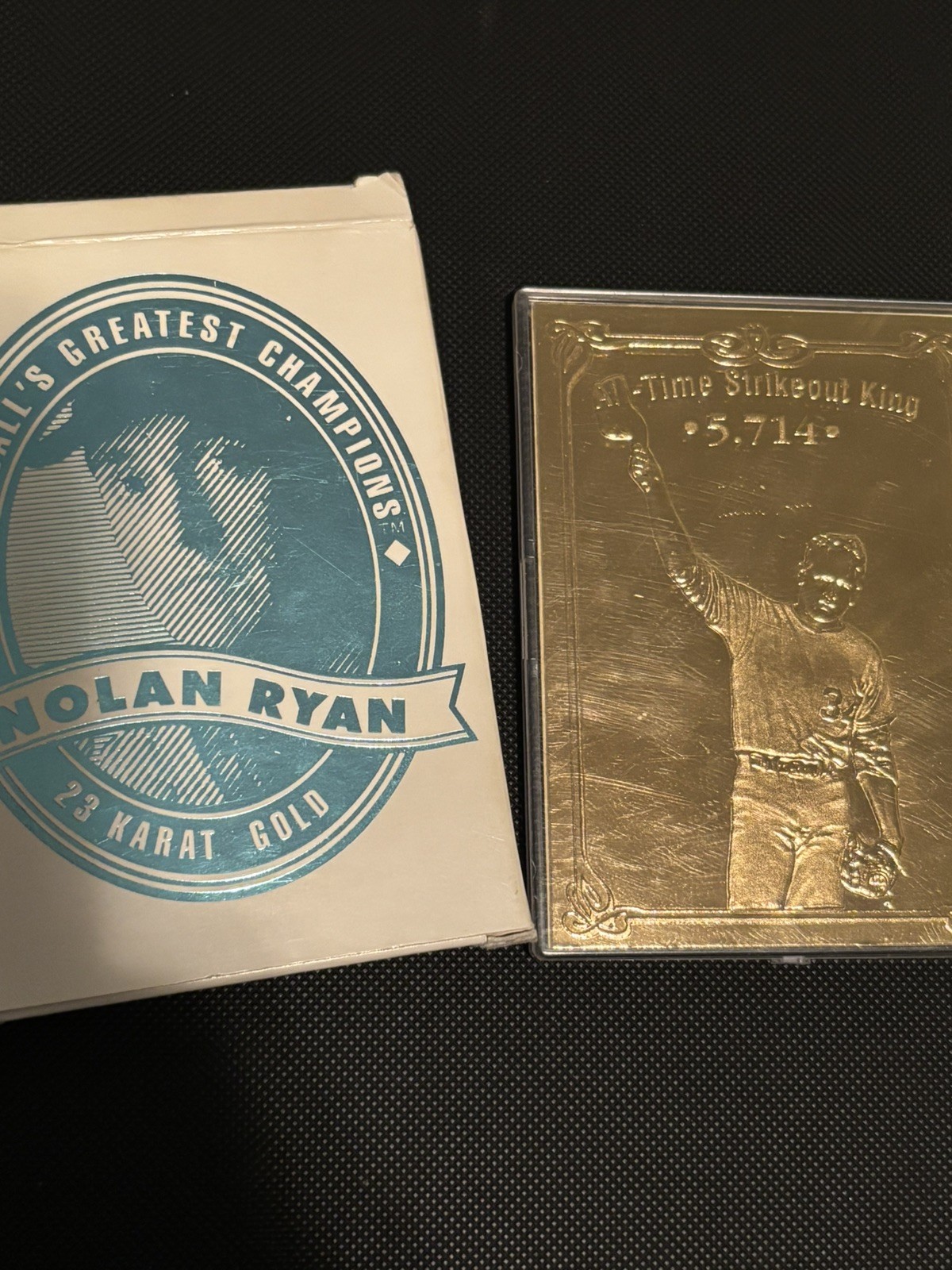 1996 Bleachers All Time Strikeout King Nolan Ryan 23K Gold 1996 Bleachers All Time Strikeout King Nolan Ryan 23K Gold