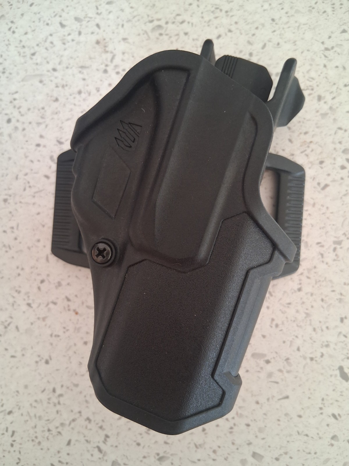 Blackhawk T series level 2 compact OWB holster Glock 43x/48 rail SKU: 410776BKR Blackhawk T series level 2 compact OWB holster Glock 43x/48 rail SKU: 410776BKR