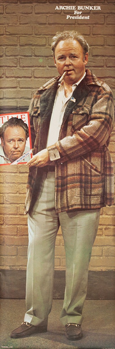 Vintage 1972 Archie Bunker For President SEALED POSTER (Tandem Productions)