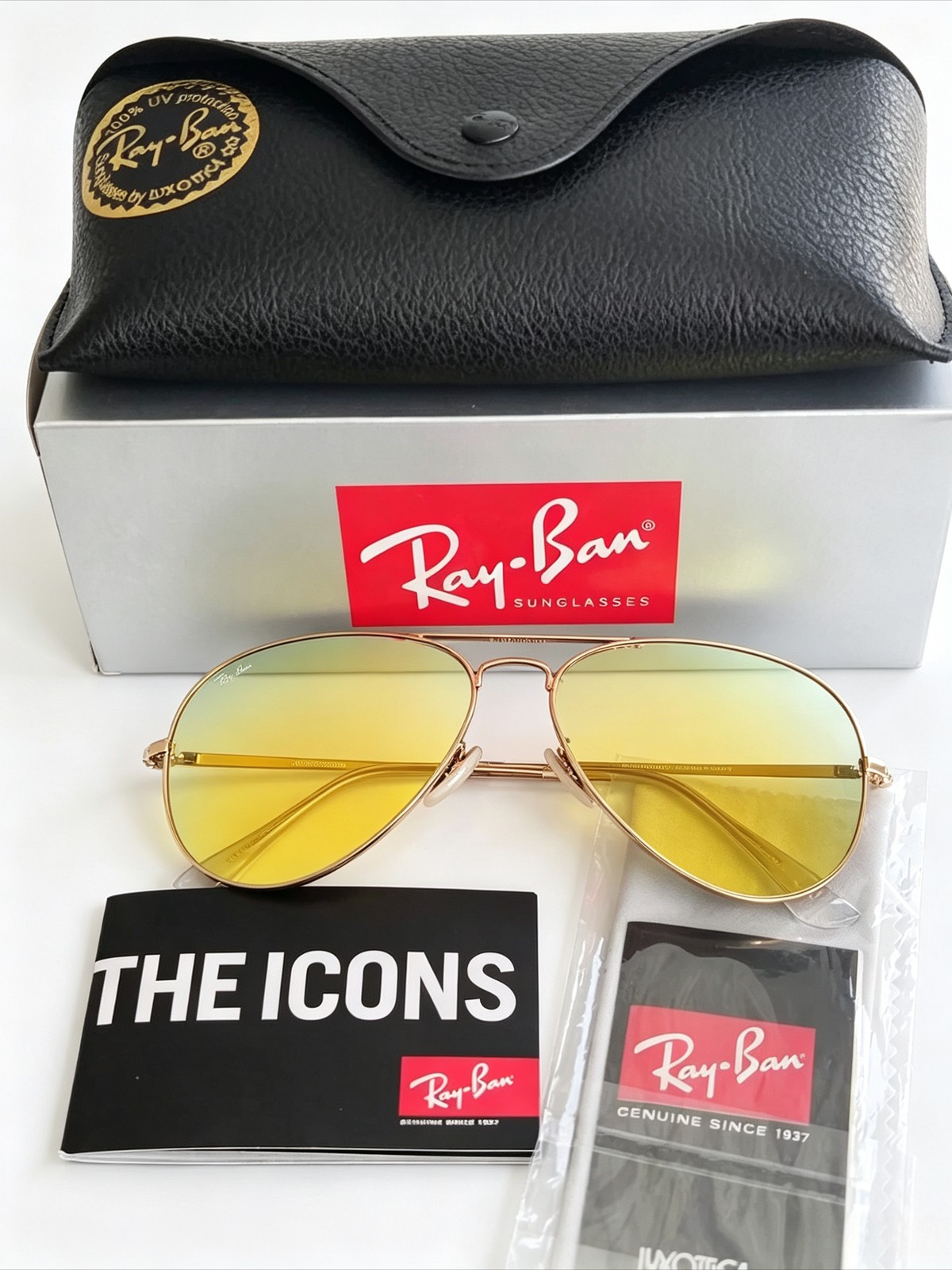 RAY-BAN RB3026, aviator sunglasses , Gold Frame/Large 62mm Yellow Lens RAY-BAN RB3026, aviator sunglasses , Gold Frame/Large 62mm Yellow Lens