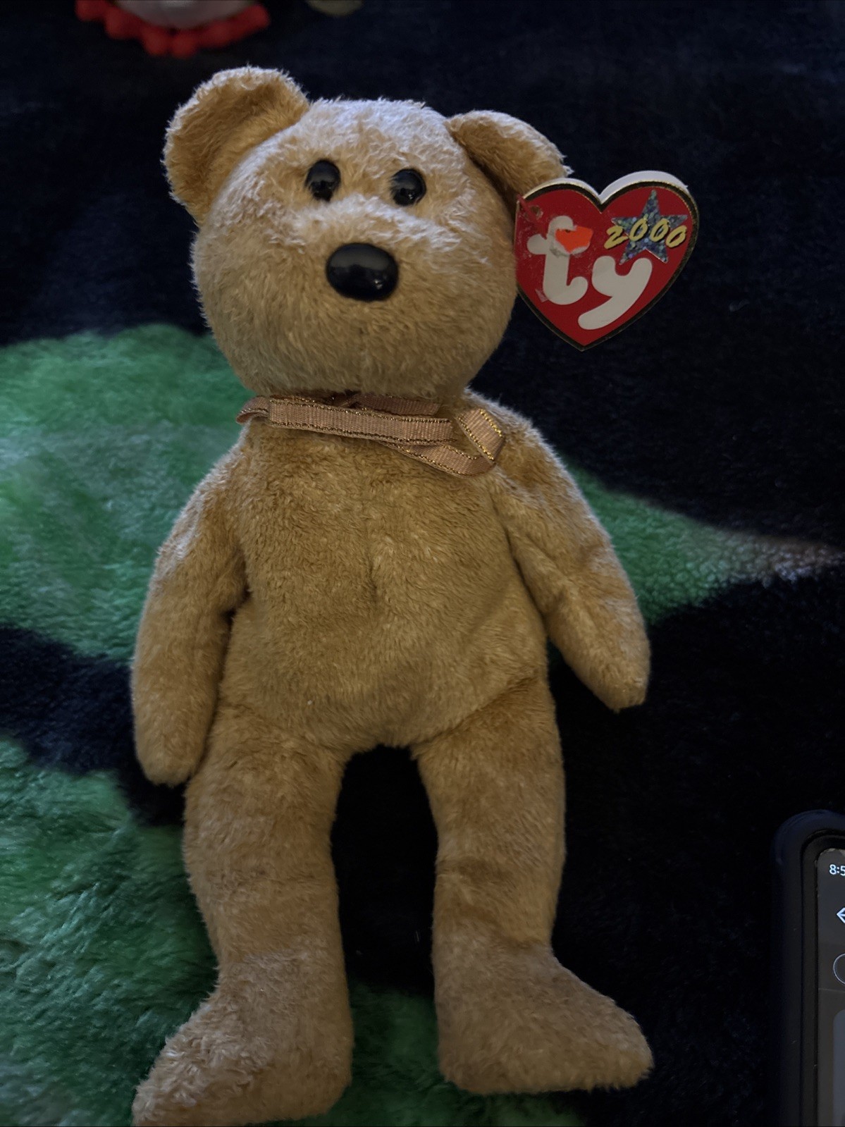 Ty Beanie Baby 2000 Cashew The Bear NWT 