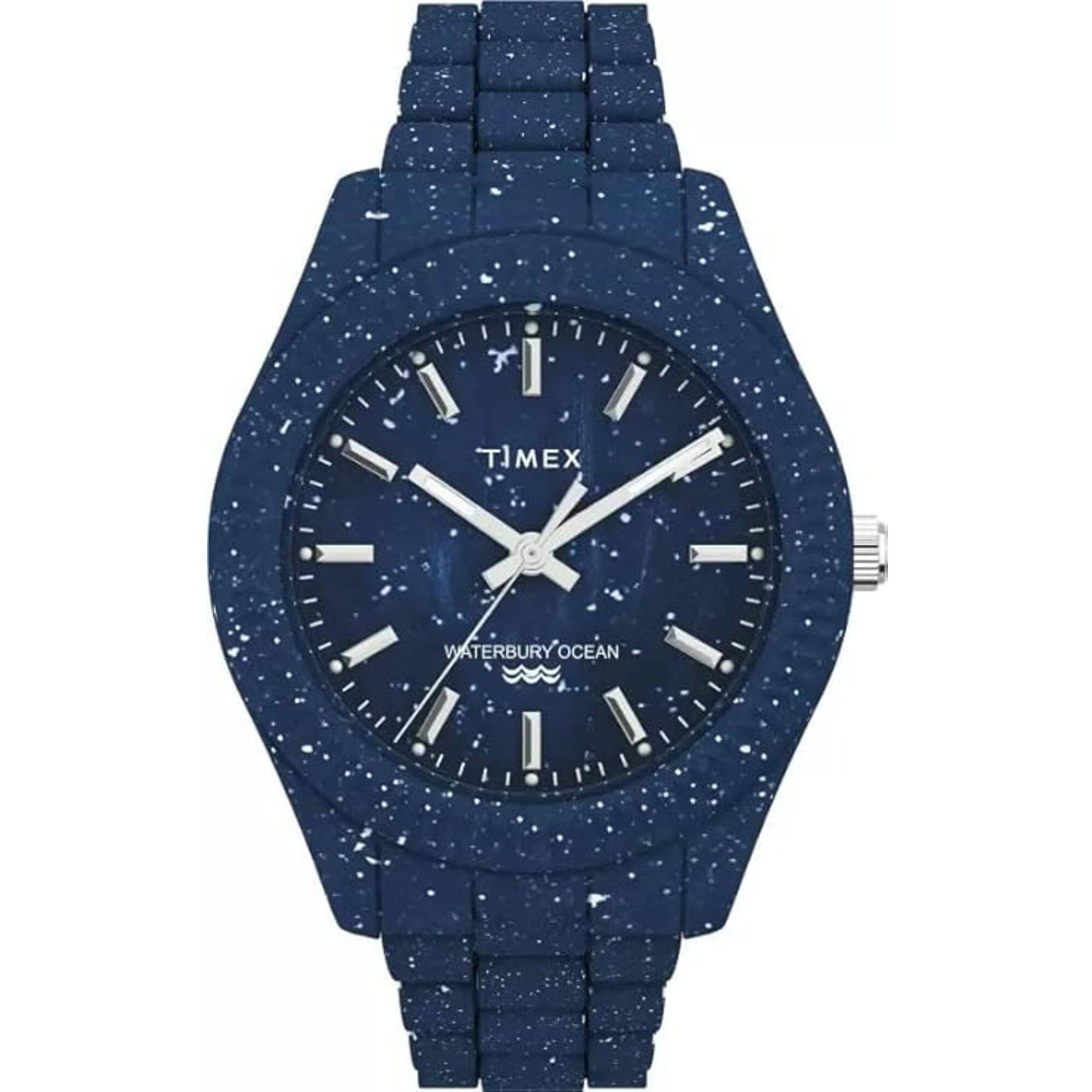 Timex Men\'s Watch Waterbury Ocean Quartz Blue Resin Case Bracelet TW2V37400JR