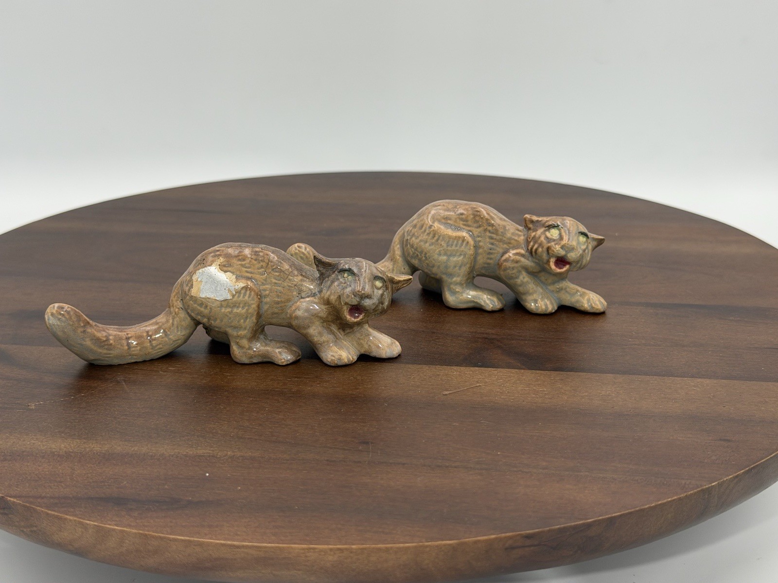 ROSEMEADE DAKOTA POTTERY WILDCAT (PUMA) SHAKERS VERY RARE VINTAGE ROSEMEADE DAKOTA POTTERY WILDCAT (PUMA) SHAKERS VERY RARE VINTAGE
