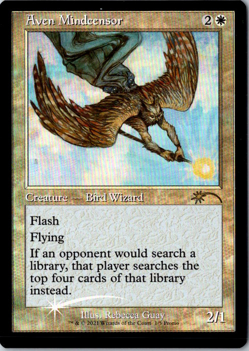 Aven Mindcensor (Retro Frame) WPN & Gateway Promos 1 FOIL Near Mint Aven Mindcensor (Retro Frame) WPN & Gateway Promos 1 FOIL Near Mint