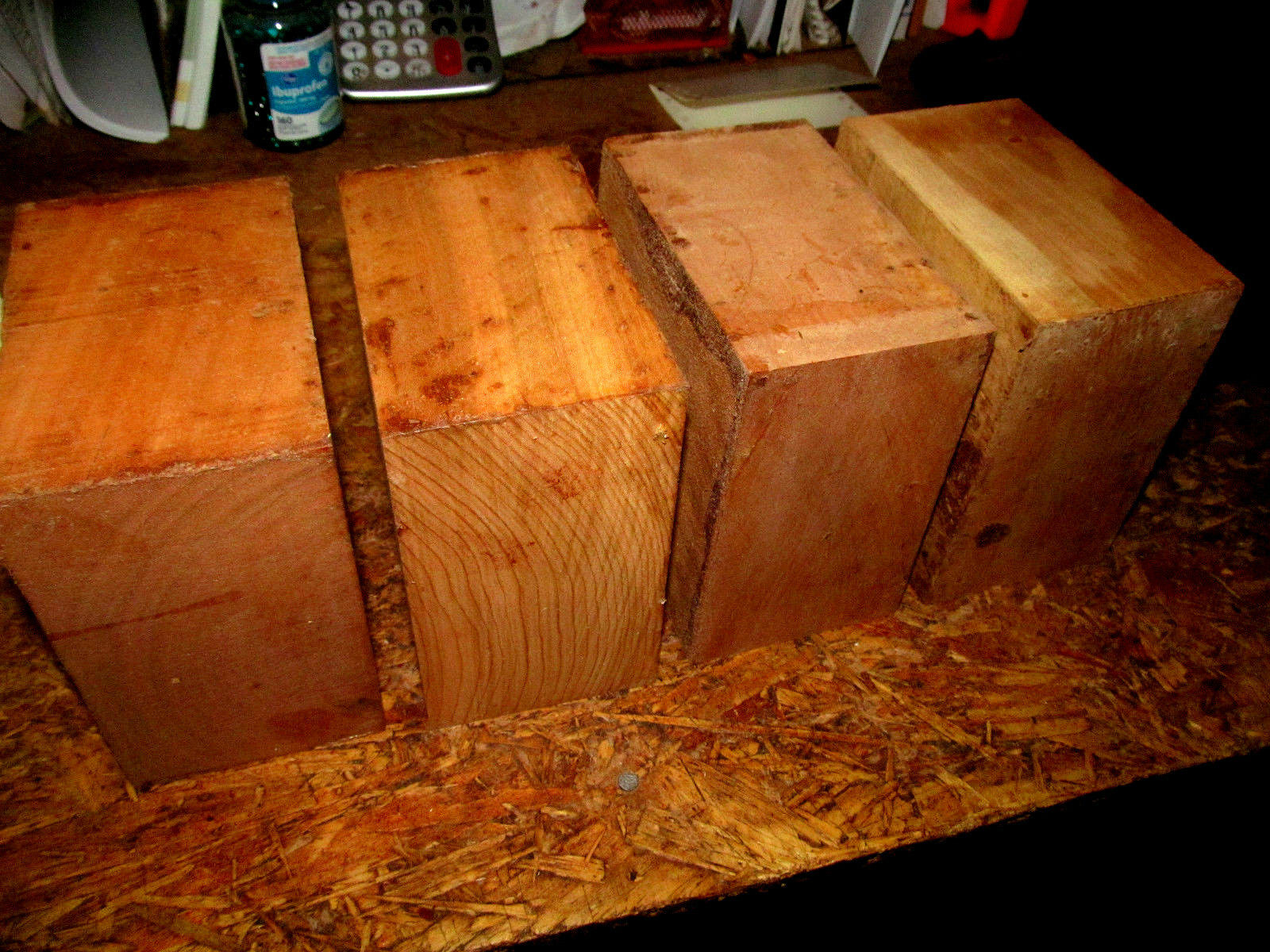FOUR BEAUTIFUL BLACK CHERRY BOWL BLANKS LATHE TURNING BLOCKS WOOD 6\