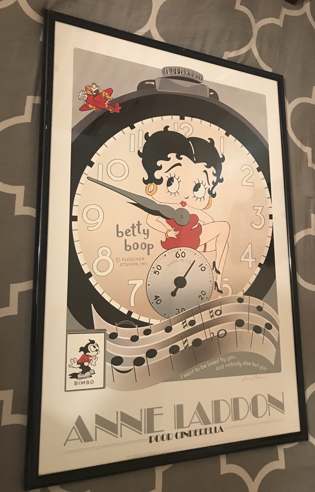 Anne Laddon Signed Betty Boop Poster No Frame Just Poster