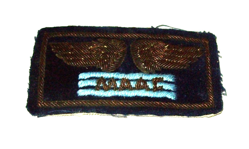 ORIGINAL WW2 ITALIAN MADE BULLION AAF MEDITERRANEAN ALLIED AIR FORCE PATCH (GLOW