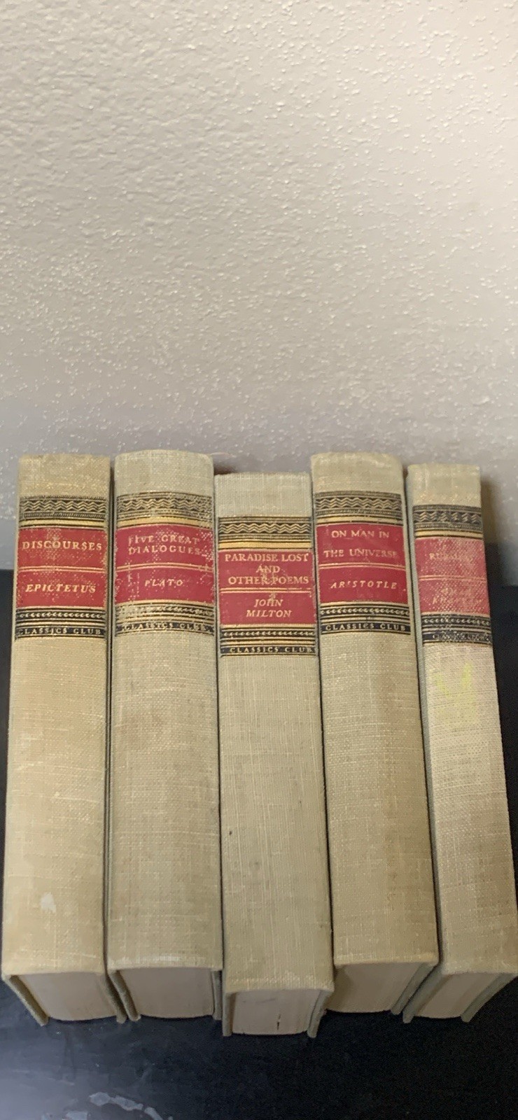 Classics Club 5 Book Hardcover Classics Set Epictetus Plato Milton Aristotle Classics Club 5 Book Hardcover Classics Set Epictetus Plato Milton Aristotle