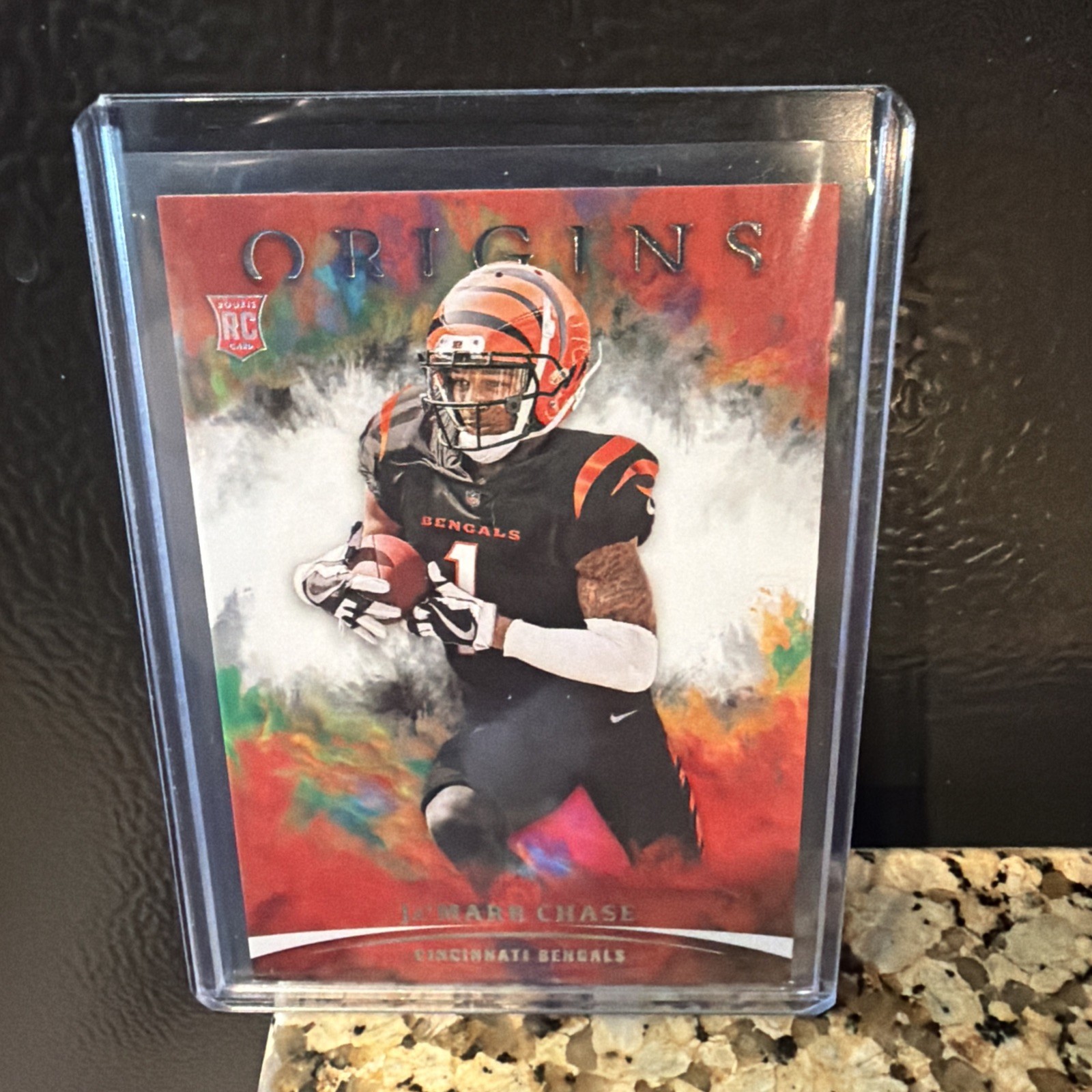 Panini 2021 Origins Football Ja\'Marr Chase Rookie Card #112 Cincinnati Bengals