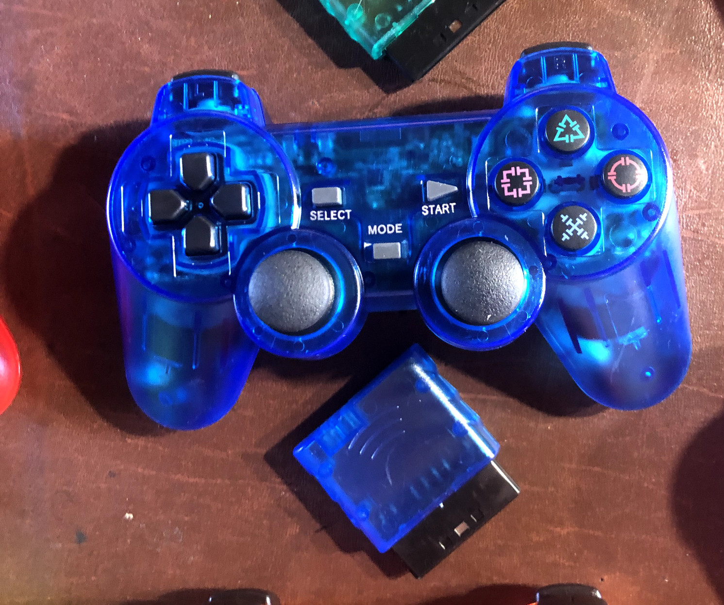 Transparent Wireless Controller for PlayStation 2 PS2 PS1 USB PC COMPATIBLE
