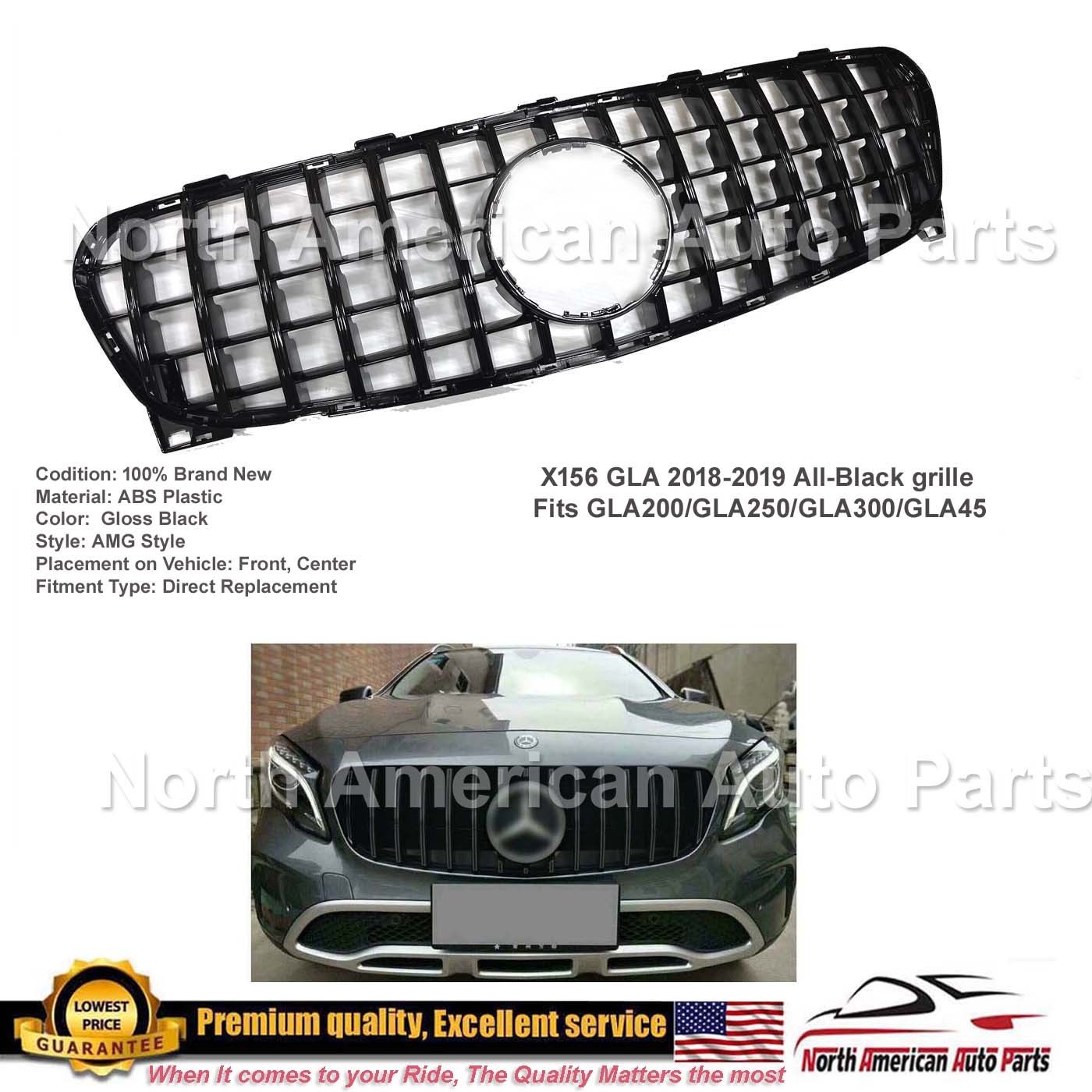 X156 GLA 2018-2020 GT All-Black Grille GLA250 GLA300 New Part New X156 GLA 2018-2020 GT All-Black Grille GLA250 GLA300 New Part New