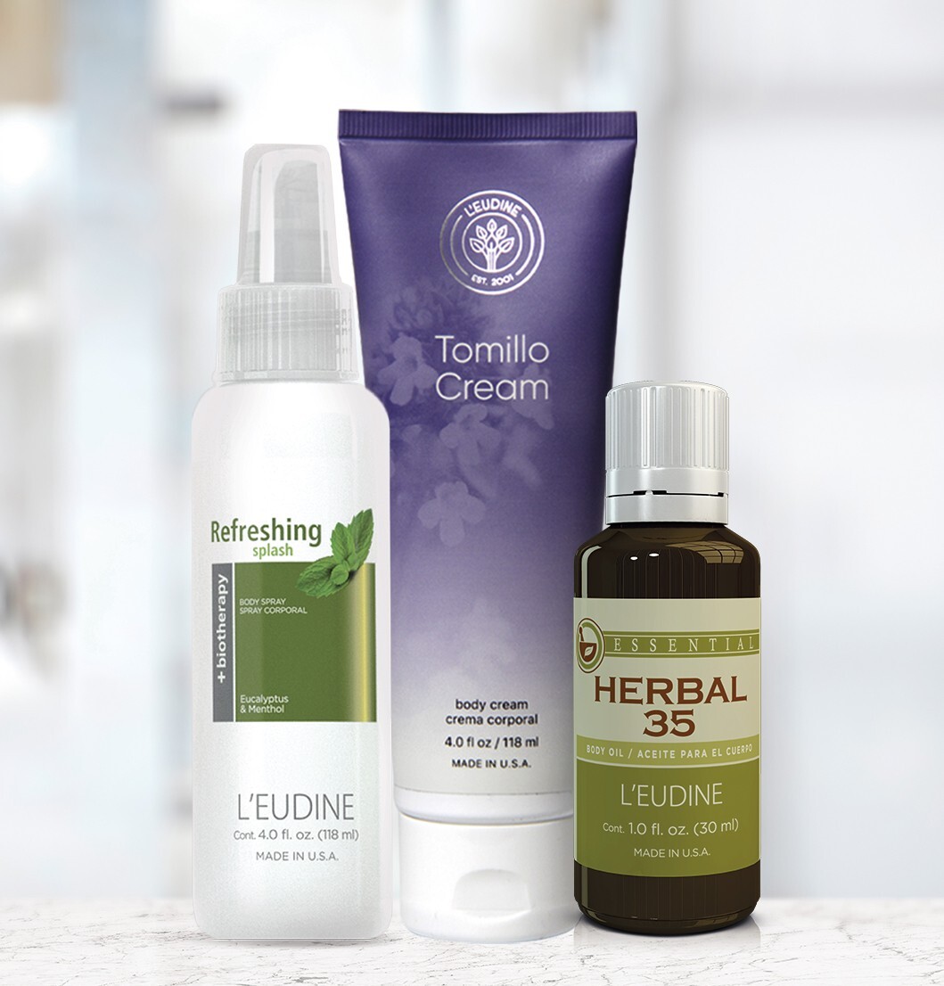 LEUDINE Breathe Freely Set - Herbal 35, Refreshing Splash, Tomillo Cream