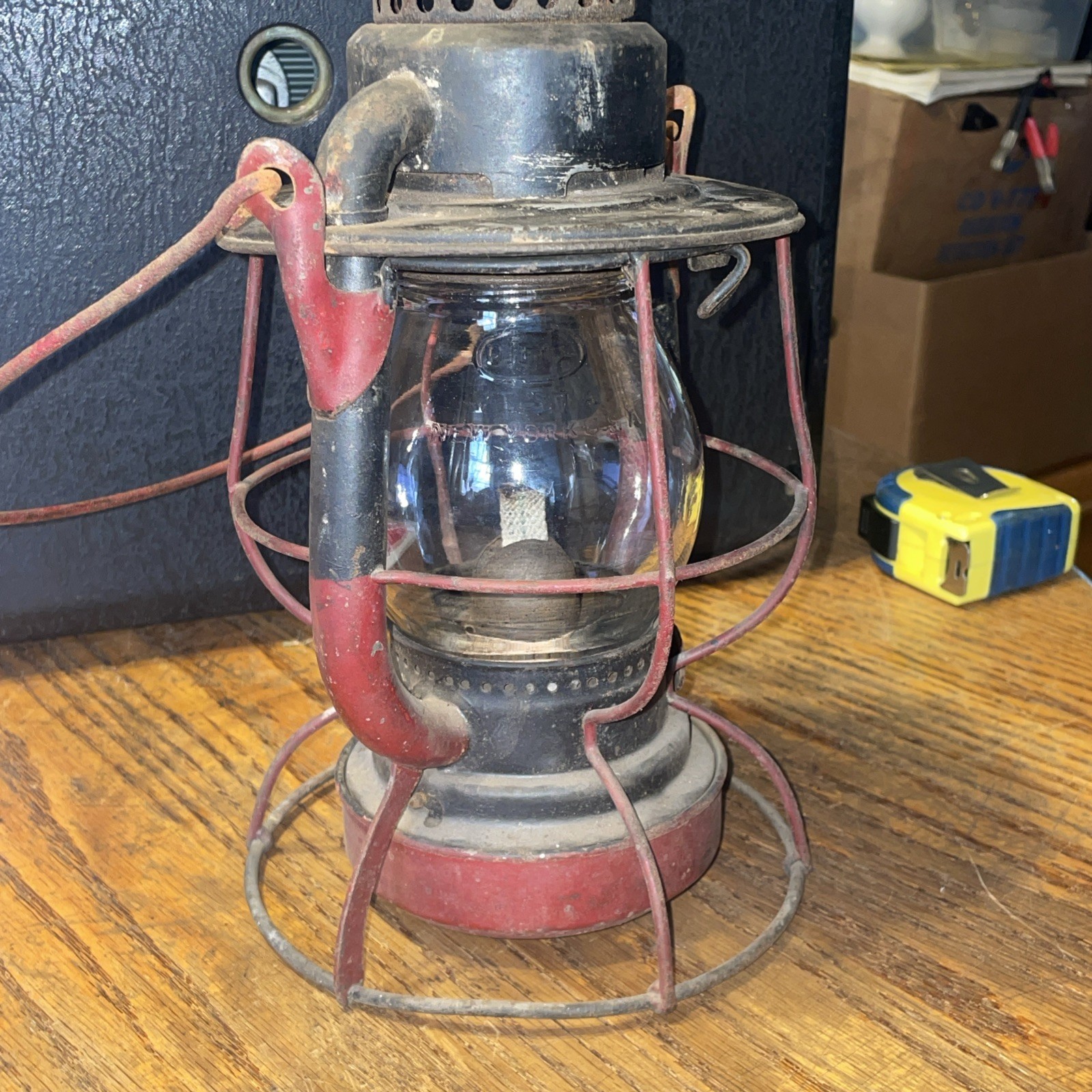 54 Dietz Vesta NYCS Railroad Lantern Clear Embossed CNX Globe Near Mint Survivor