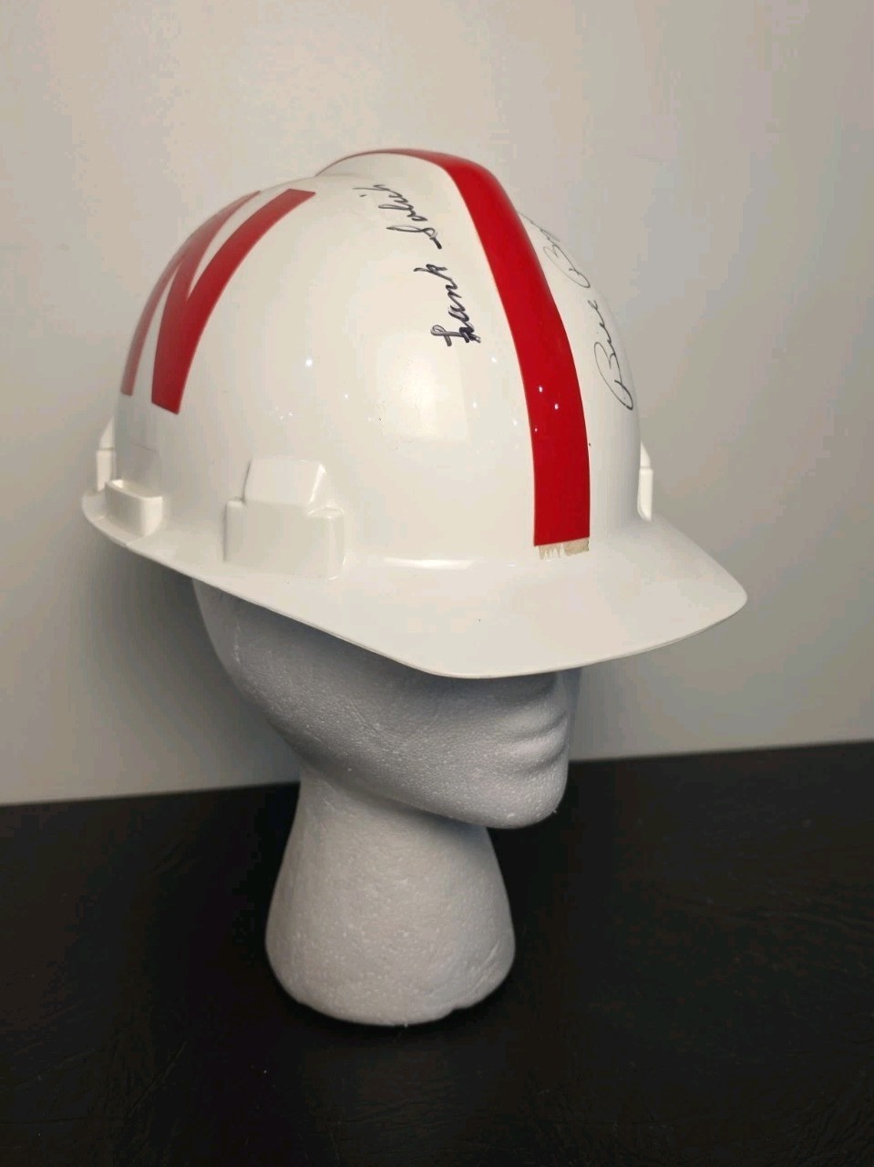 Rare Frank Solich Nebraska Cornhuskers Bill Byrne 90s Hard Hat Helmet Autograph Rare Frank Solich Nebraska Cornhuskers Bill Byrne 90s Hard Hat Helmet Autograph