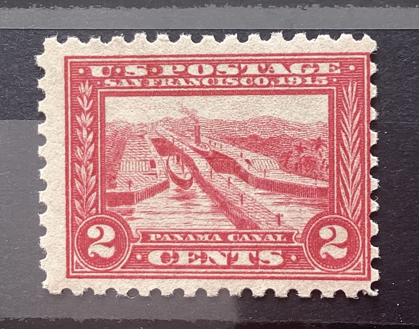 Title: US Scott 402 1915 2¢ Panama-Pacific Perf 10 MNH OG Panama Canal Title: US Scott 402 1915 2¢ Panama-Pacific Perf 10 MNH OG Panama Canal