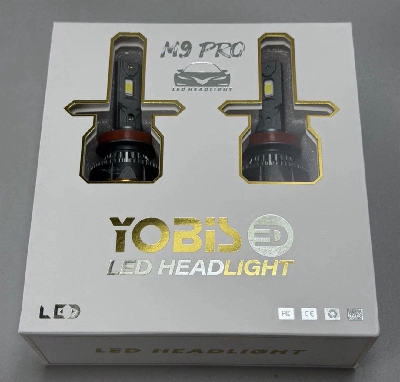 6-sides H11/H9/H8 LED Headlight High/Low Beam Bulbs Super Bright 6500K 3600000LM
