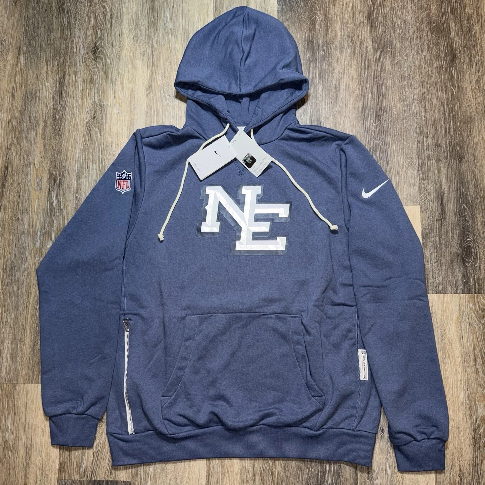 New England Patriots AUTHENTIC Nike Rivalries Hoodie Standard Issue Storm Blue